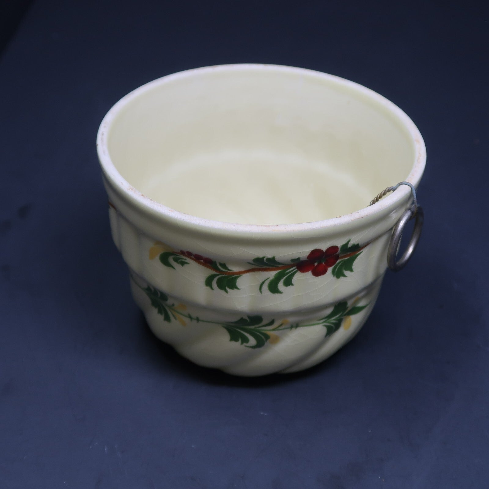 Teleflora Wall Planter Floral Handpainted in Portugal 4.5" x 4.5" x 3.25"