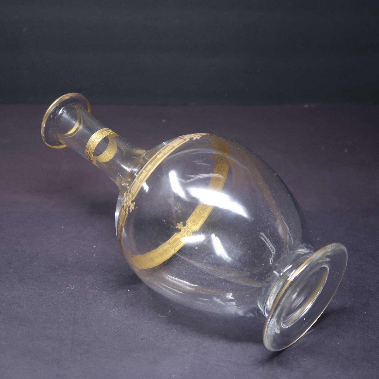 Antique Crystal Wine Decanter Marked 328 (No Stopper ) 10" H