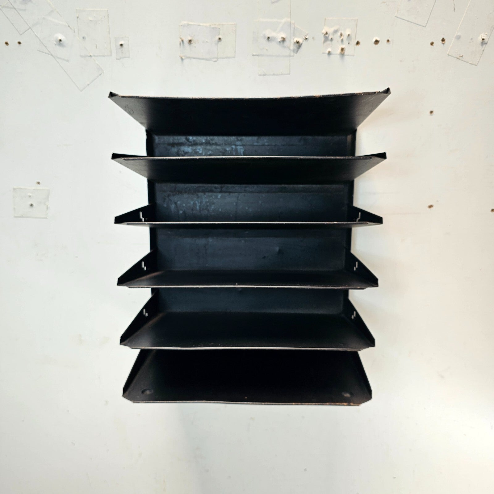 Vintage Hunt Lit-Ning 6-Tier Wall-Mounted / Desktop Steel File Organizer