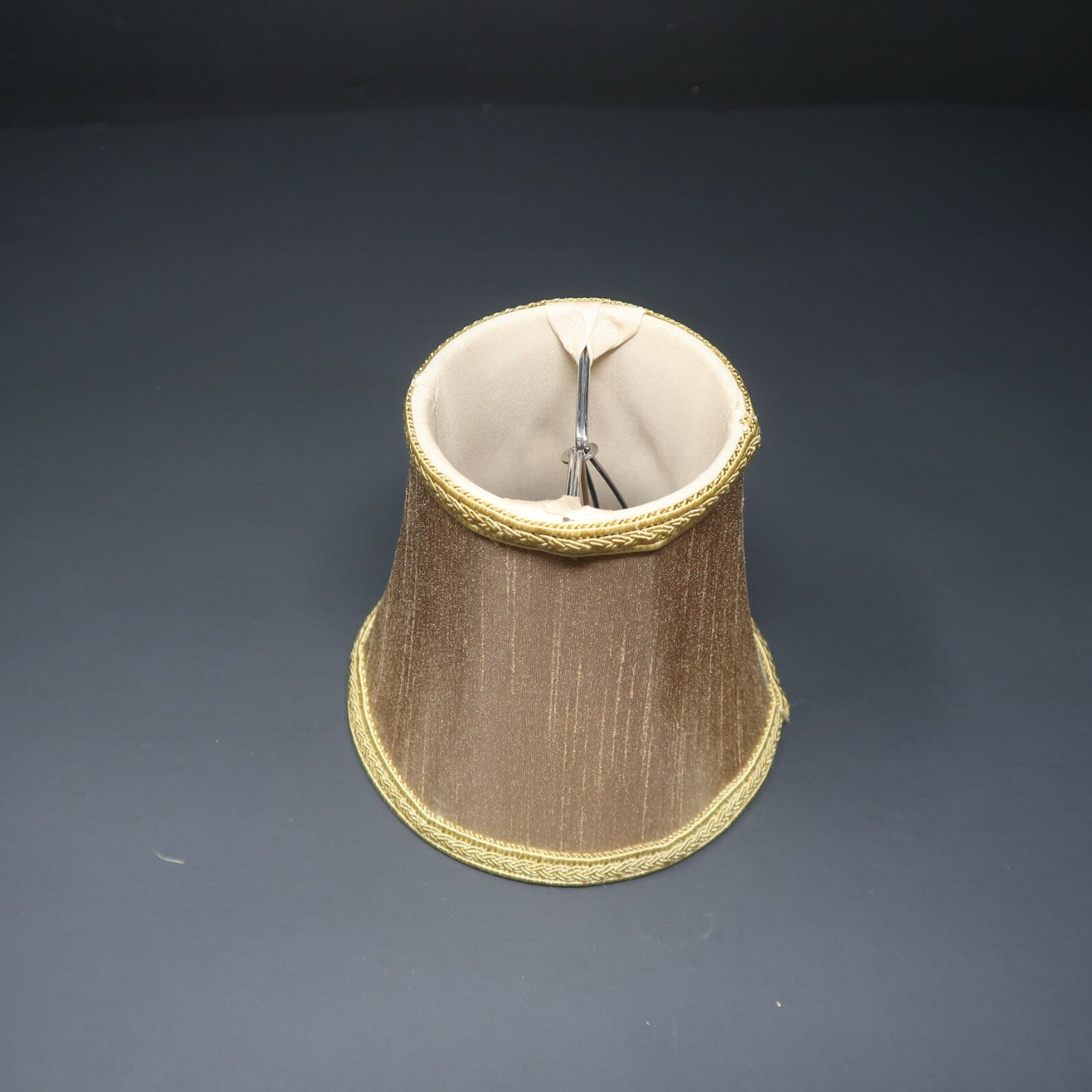 Mini Clip On Bell Lamp Shade Dark Taupe 3" x 4.5" x 4.75"