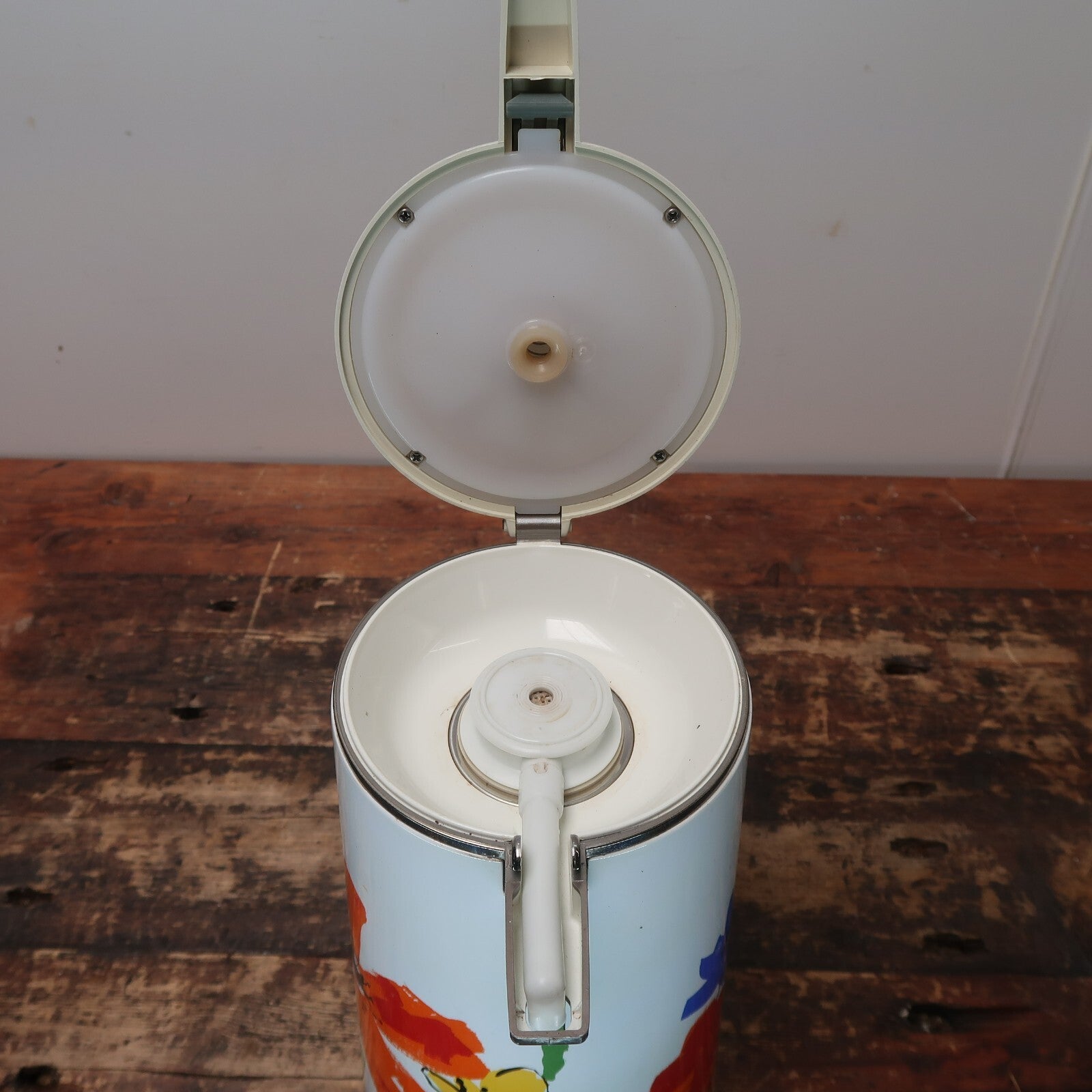 Vintage Everest Vacuum Airpot Thermos Coffee Hot Water Floral 0.5 Gal Japan