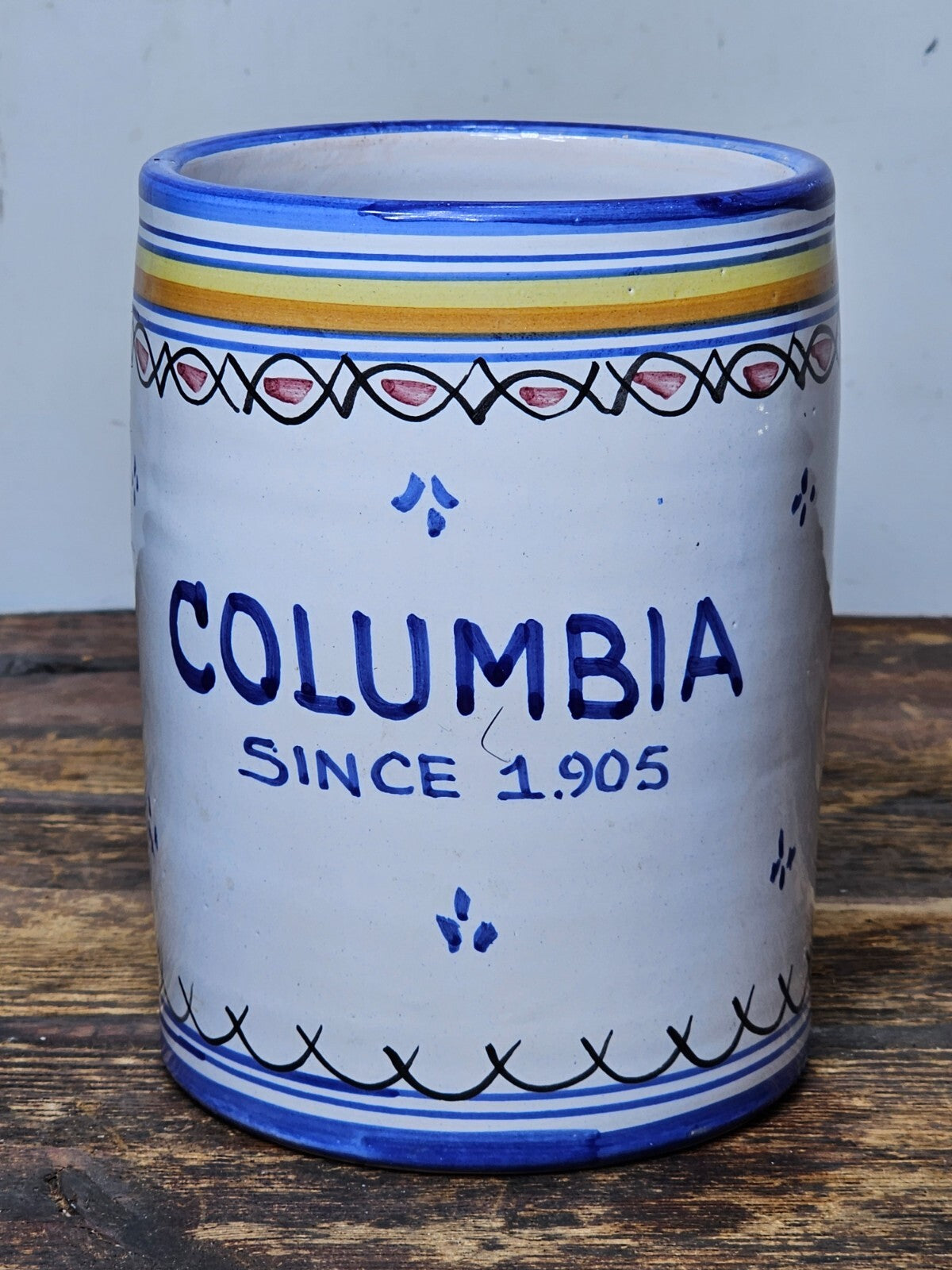 Columbia Restaurant Vino Wine Bottle Holder Crock Made In Spain