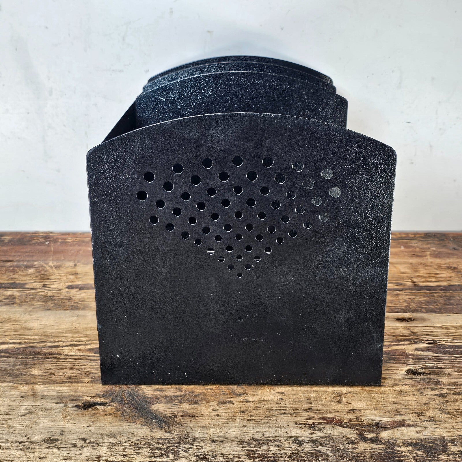 Vintage Black Metal Desk Organizer