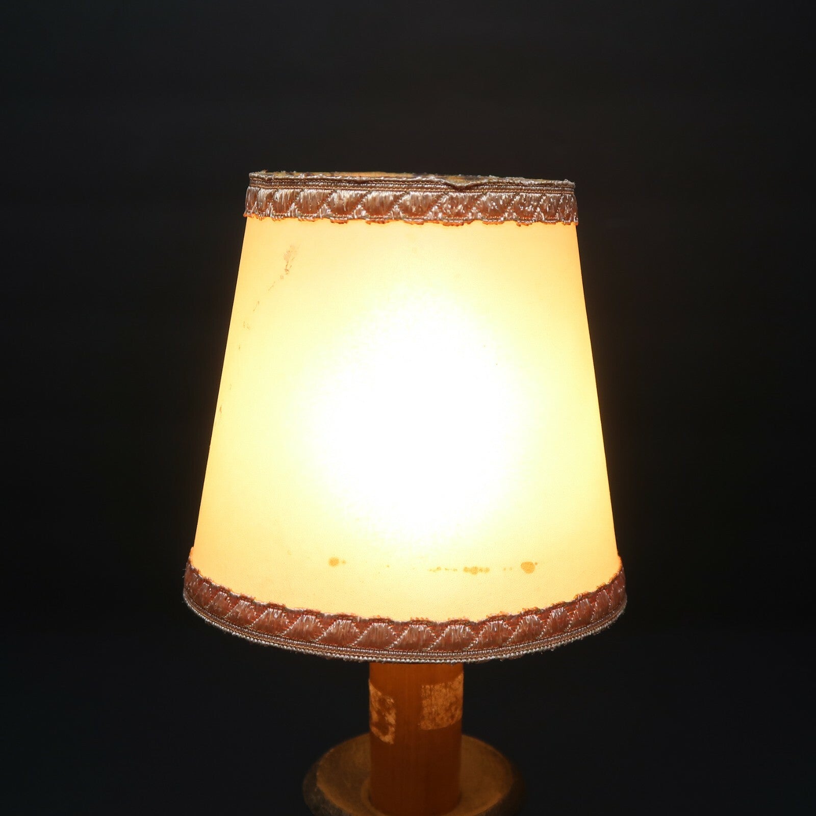 Vintage Chandelier Clip On Paper Empire Lamp Shade 2.75" x 3.75" x 4"