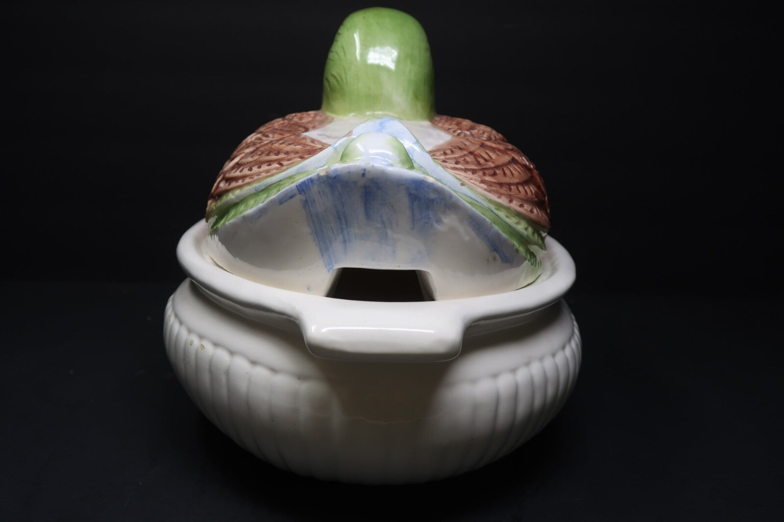 Mallard Duck Cookie Jar Canister Mallard Resting L 13" x W 8" x H 8.5"