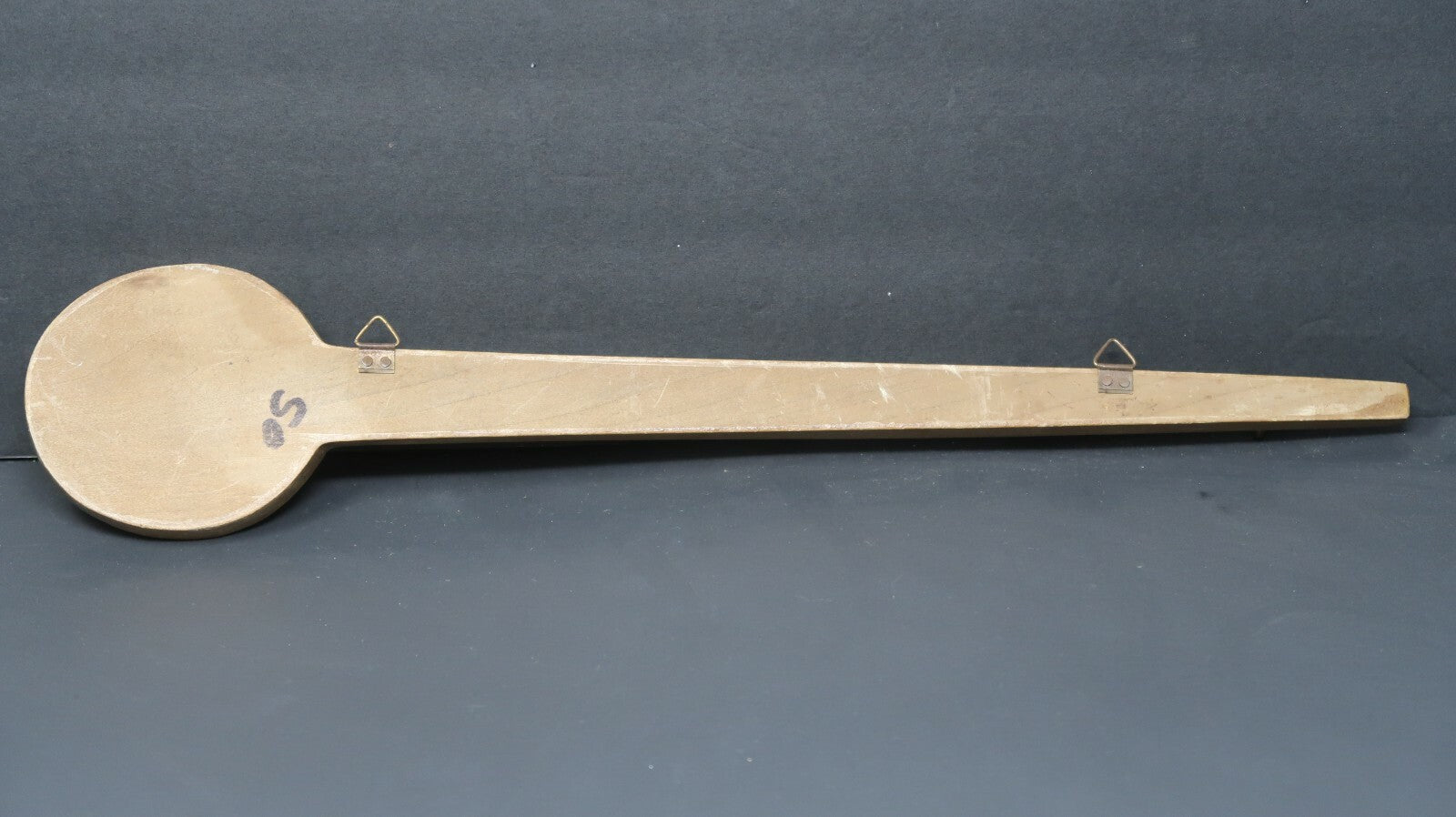 Vintage Spoon Shaped Kitchen Wooden Utensil Wall Rack Hand Painted L16"