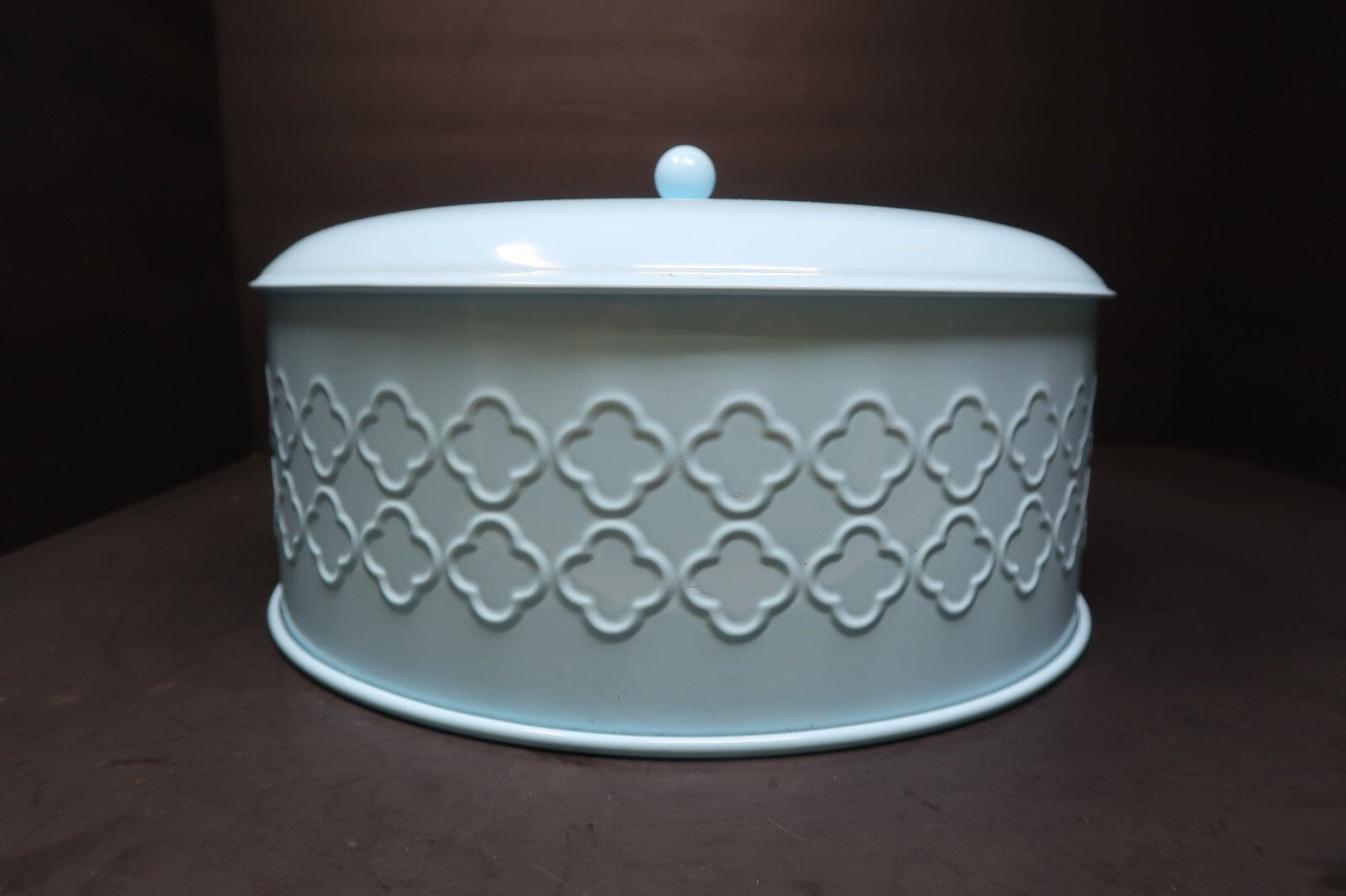 Metal Food Cover Sky Blue Cake Cover 11.5" x 11.5" x H 6.5"