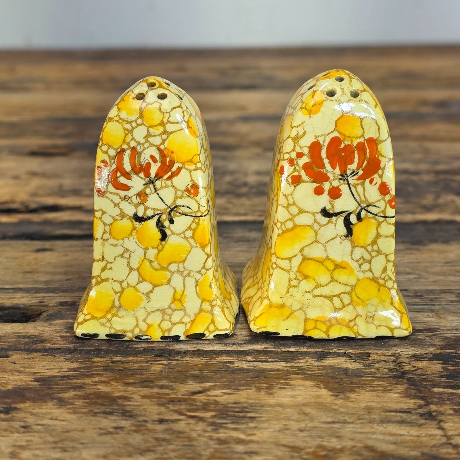 Royal Winton Grimwades Chintz Pebbles Sugar, Creamer & Salt Pepper 4 Pc Set