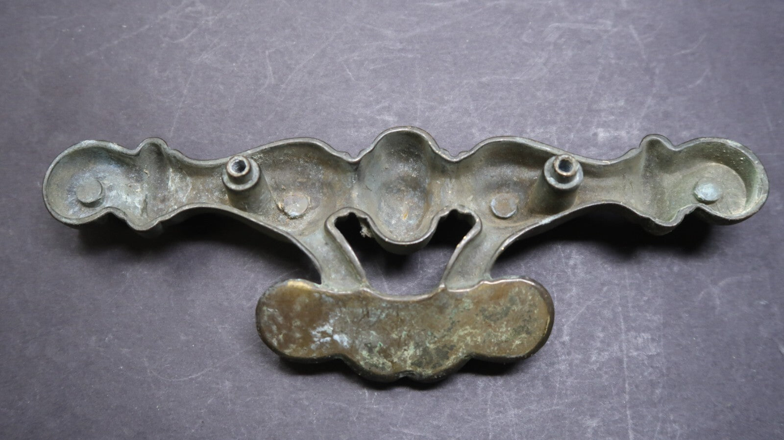 Ornate Victorian Brass Drawer Handle Pull 7" Rustic Vintage (C)