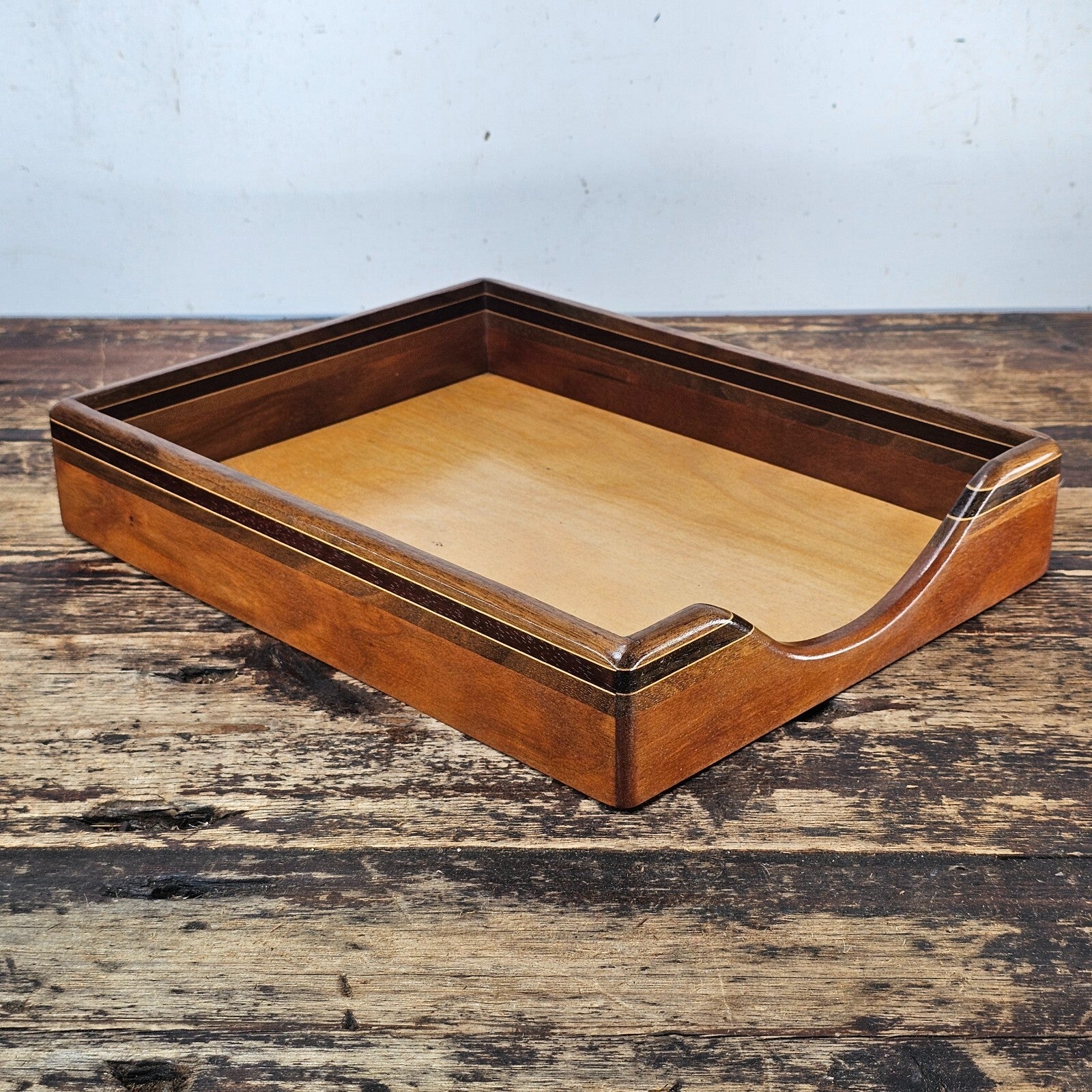 Nordic Style Vintage Wooden Document Tray