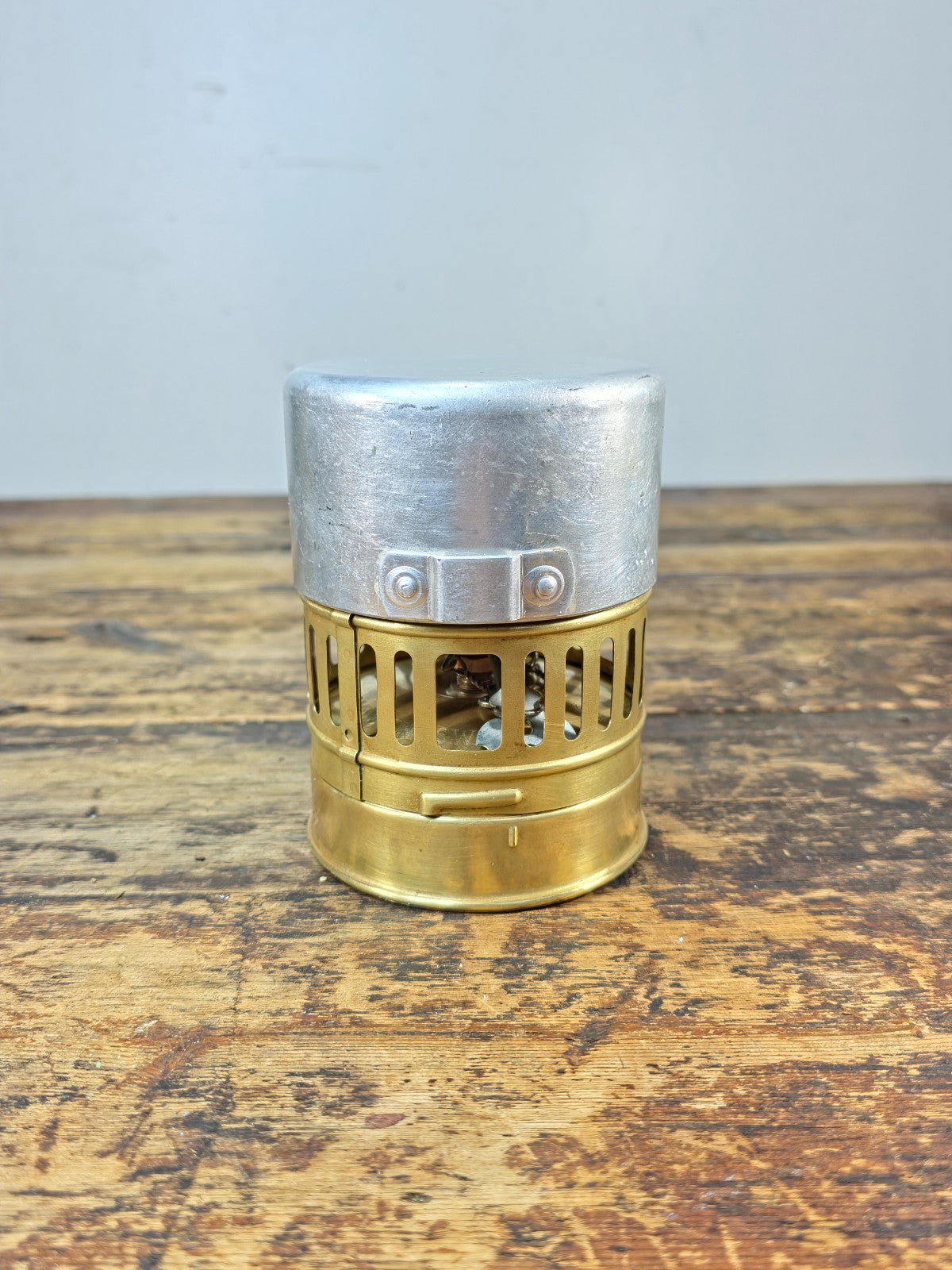Vintage SVEA 123 brass camping stove — made in Sweden.