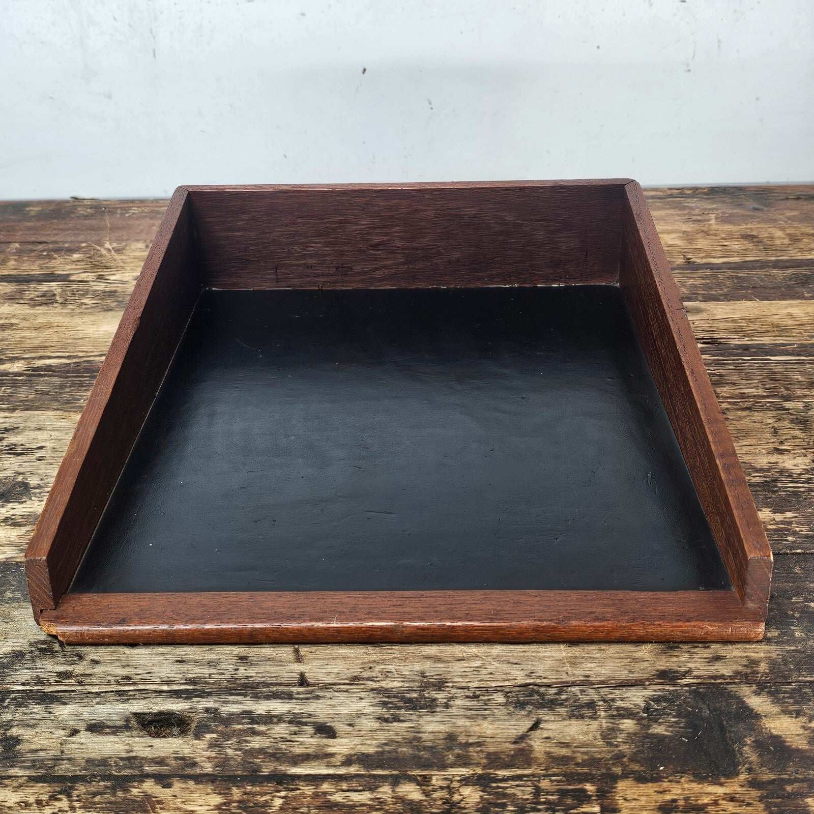 Jens Risom Style Vintage Walnut Letter Tray (1950s-1960s)