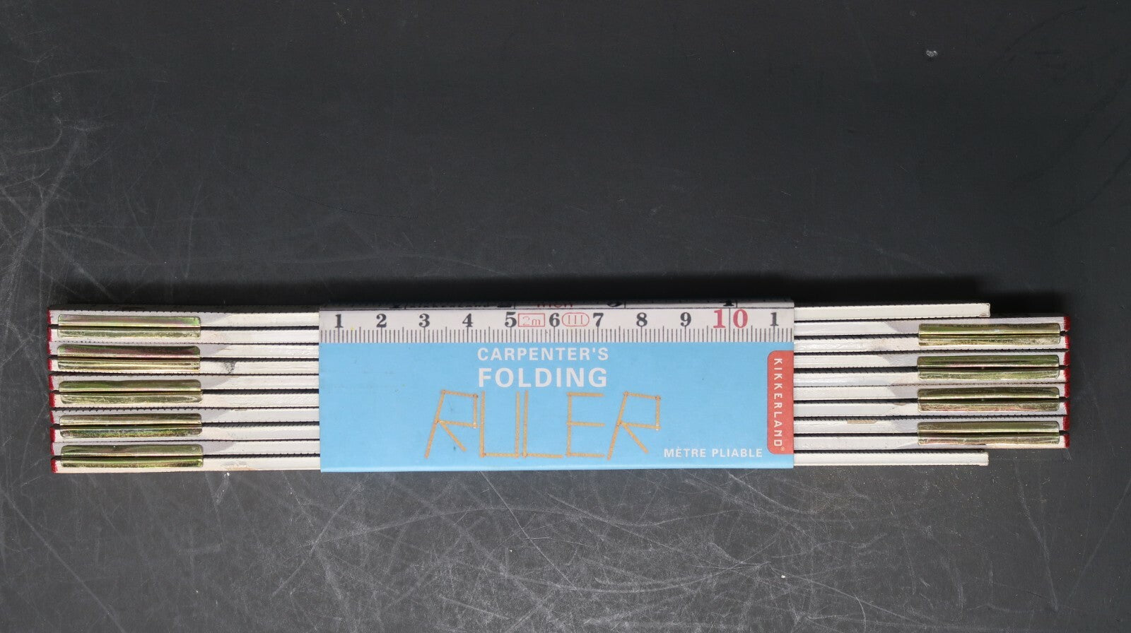 2 Meter / 78 Inch White Wooden Fold Out Ruler 10 Fold