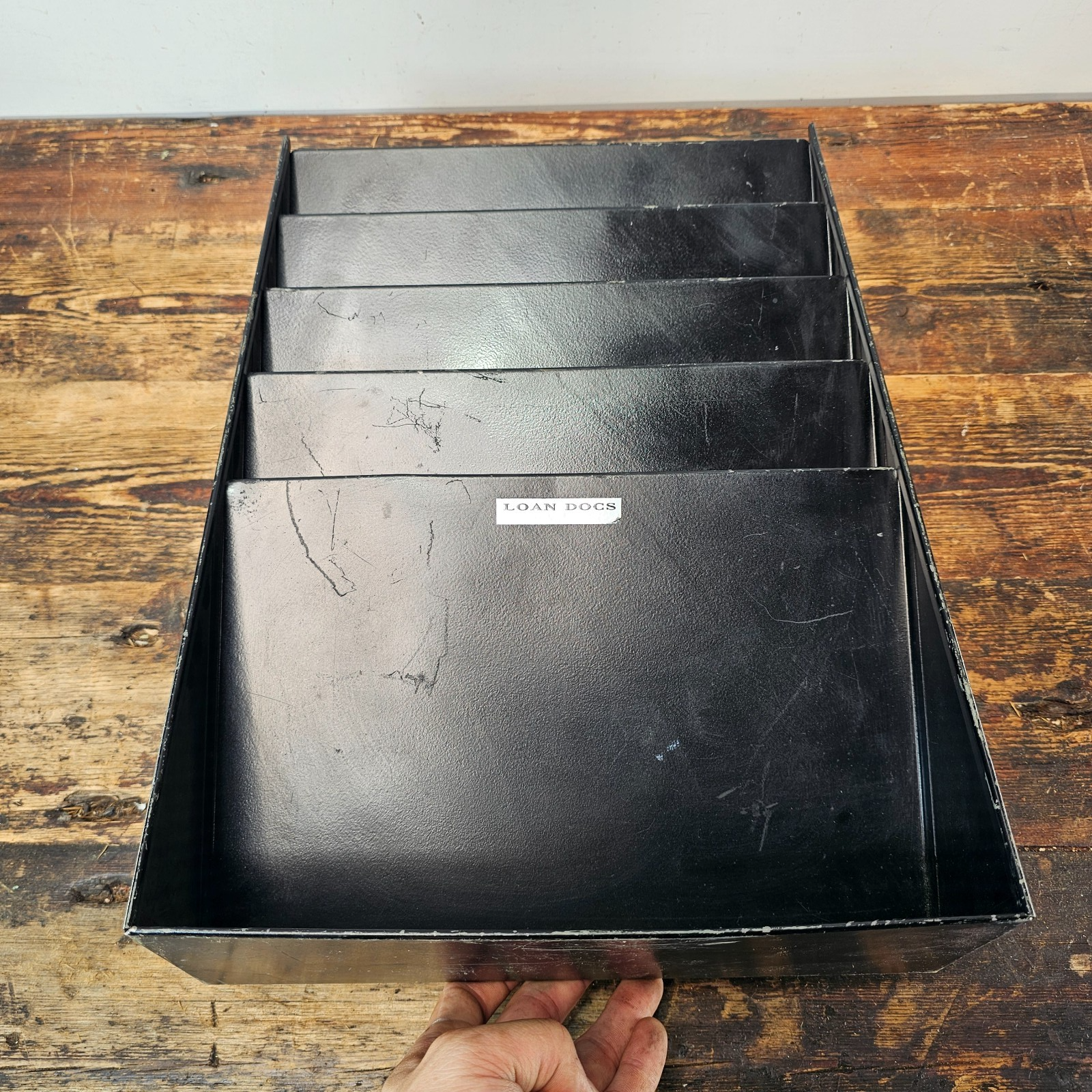 Steel Black 4-Pocket File Organizer
