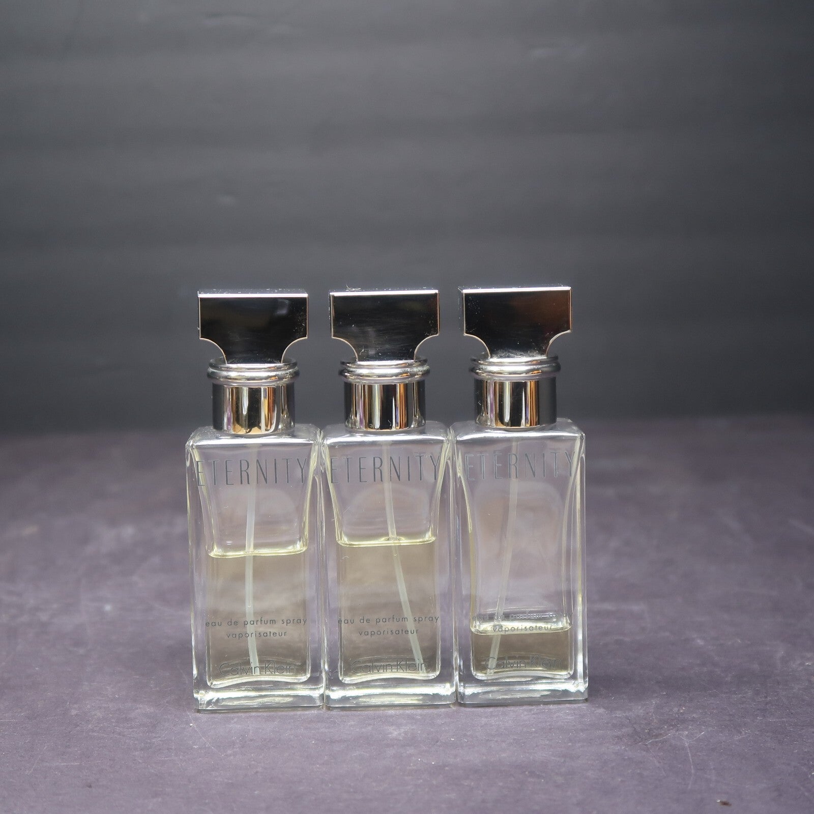 Set of 3 ETERNITY Calvin Klein Parfum spray 1 fl. oz. bottle