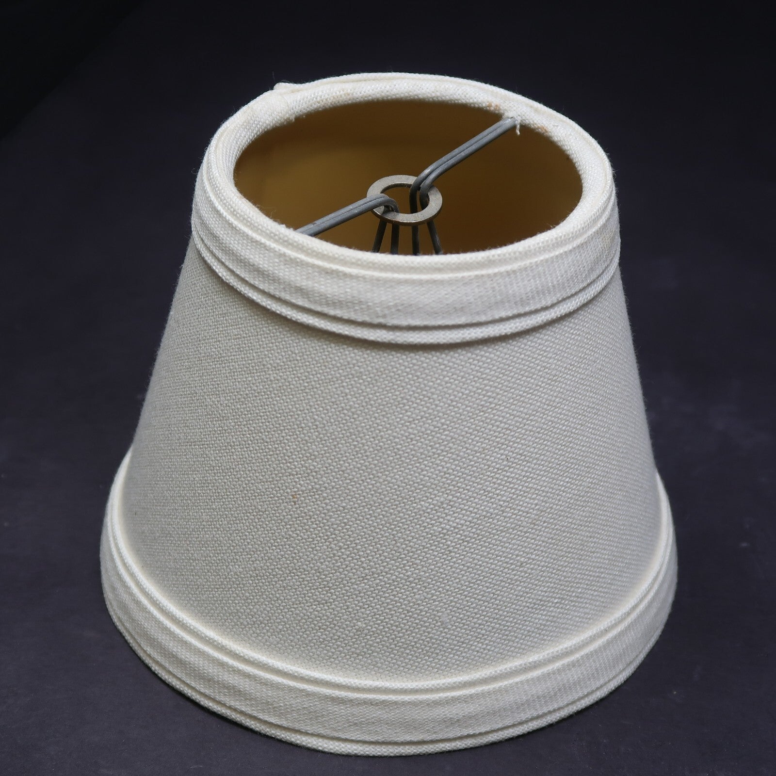 Set of 3 Mini Clip On Lamp Shade White 3" x 5.25" x H 4"
