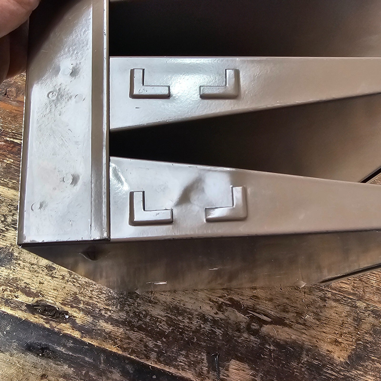 Vintage LIT-NING 3-Tier Wall-Mounted / Desktop Steel File Organizer