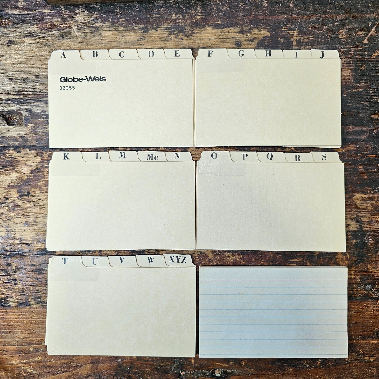 Globe-Weis Vintage Index Card File Box