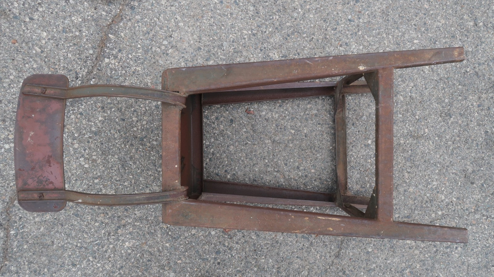 Antique Metal Industrial Stool High Chair Heavy Steel Chair 29 lb.