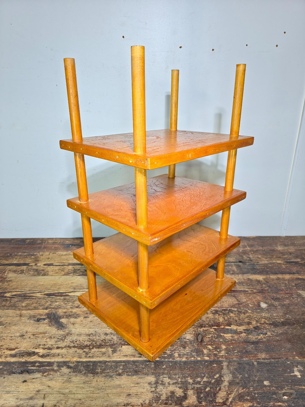 MCM Charming Wooden Toddler Shoe Rack / 4-Tier Utility Shelf