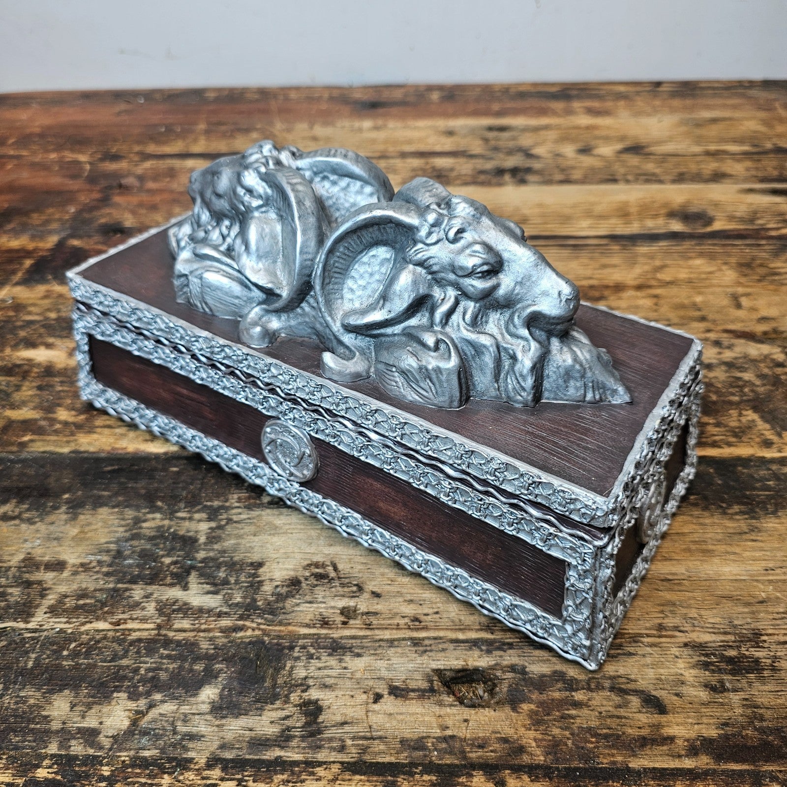 Rare 2001 "Aries Ram" Gothic Trinket Box by Raven's Flight