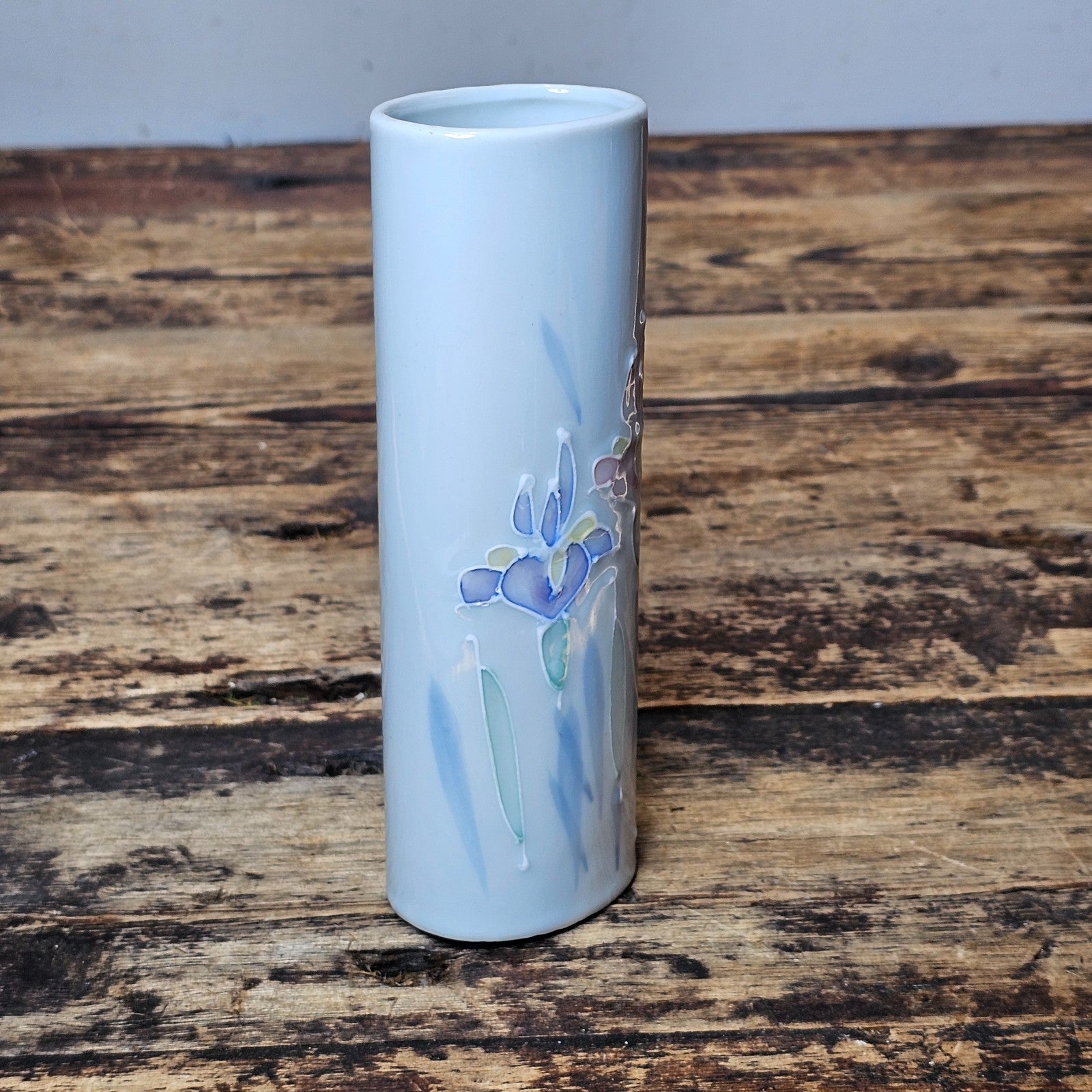Vintage Otagiri Japan Floral Lite Hand Painted Vase