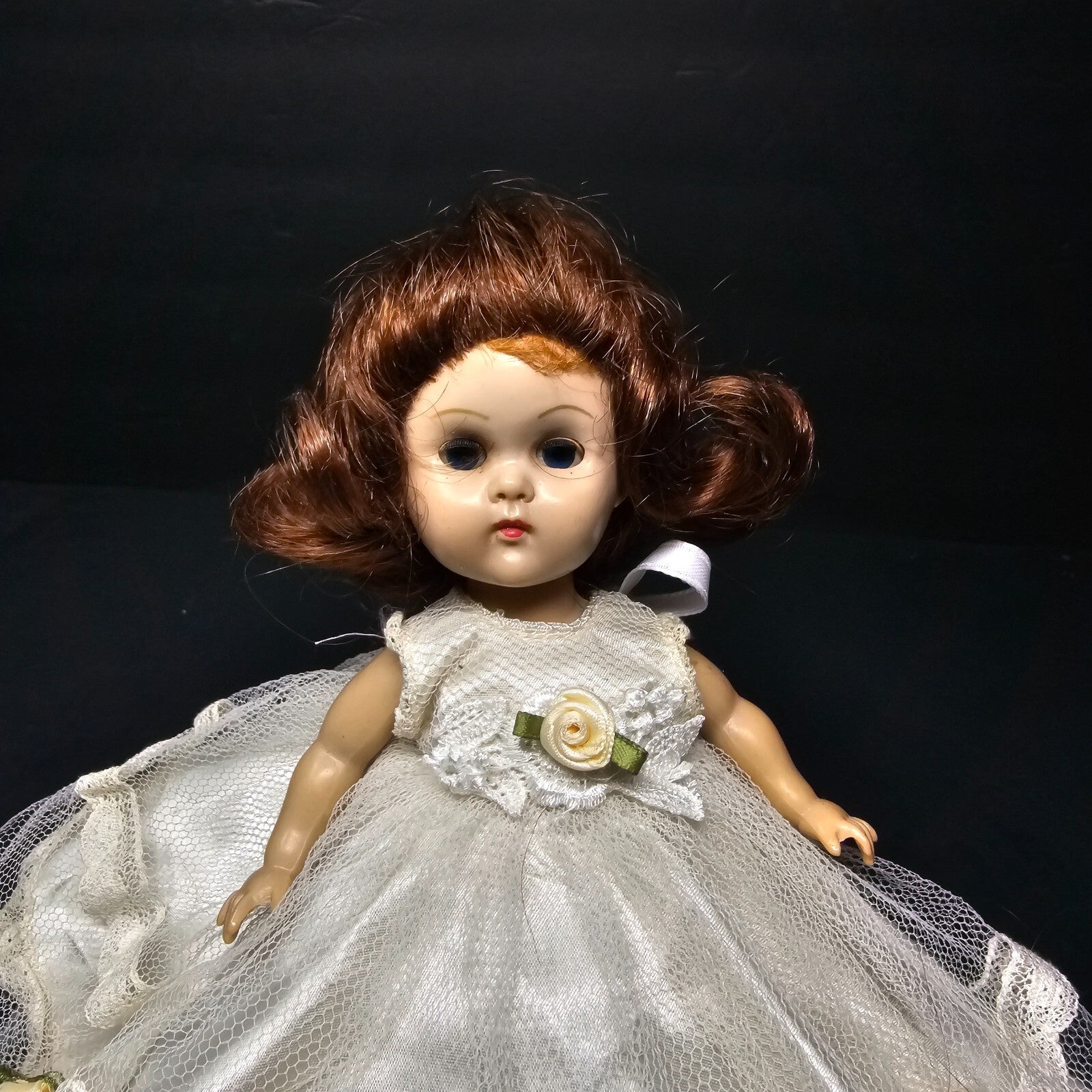 Vogue Ginny Bride Doll 8" Straight Leg Walker 1950's Made In USA