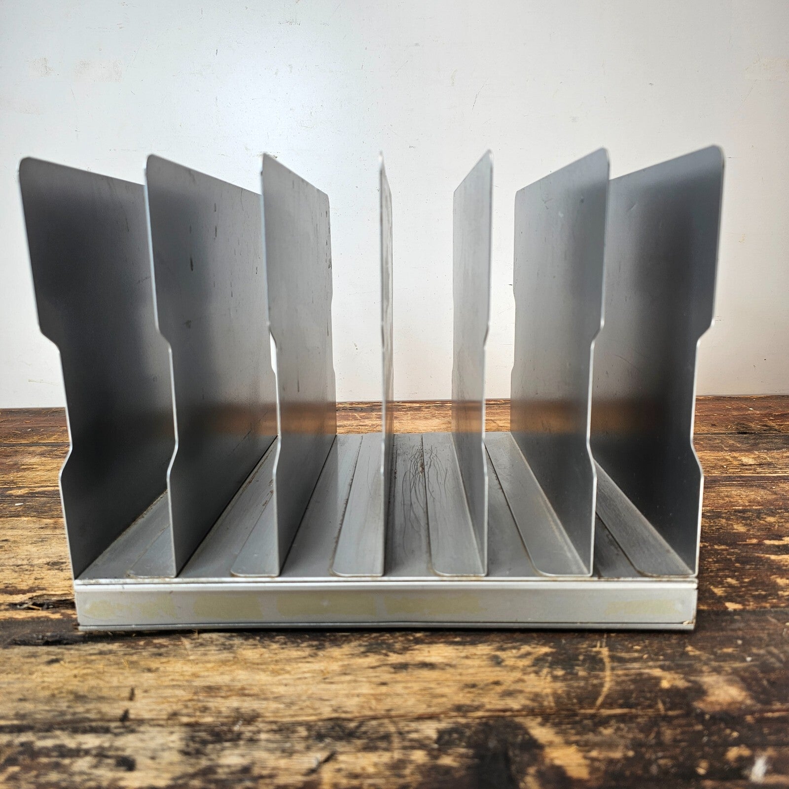 Vintage FLASH FILING 6 Compartment Desktop File Organizer