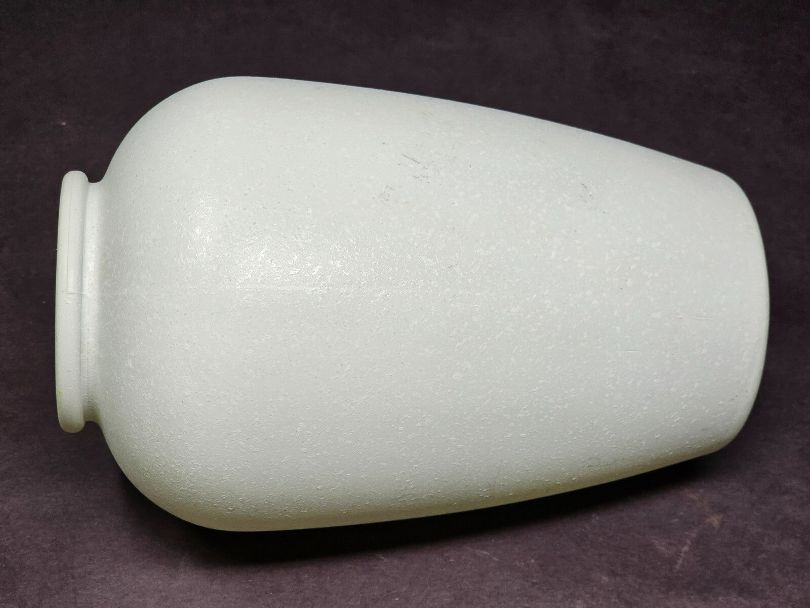 Studio Nova Portugal White Speckled Glass Vase 9"H 1980s