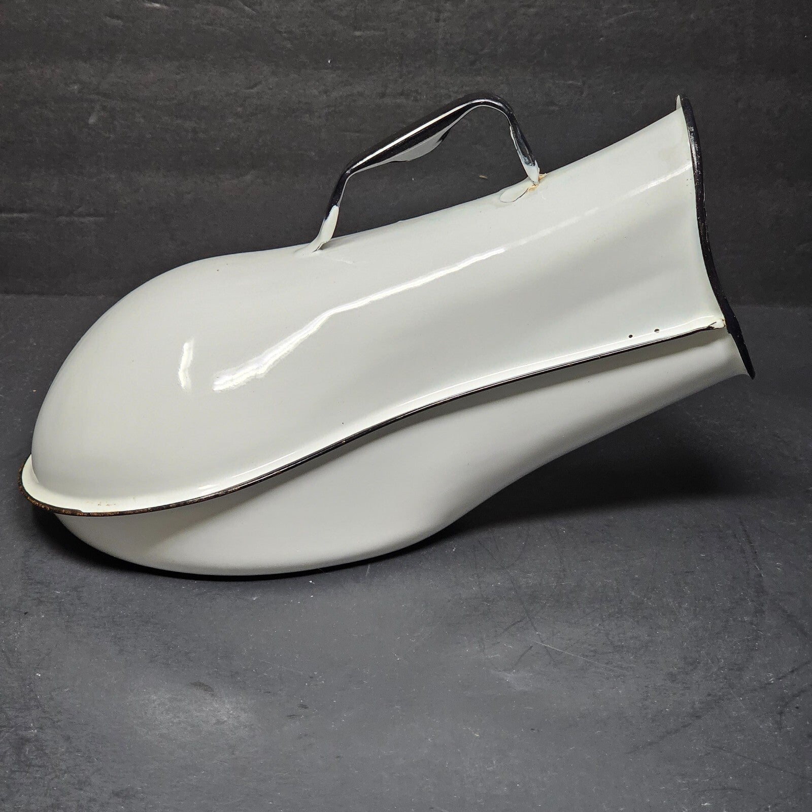Vintage Jones White Enamel Ware Female Urinal