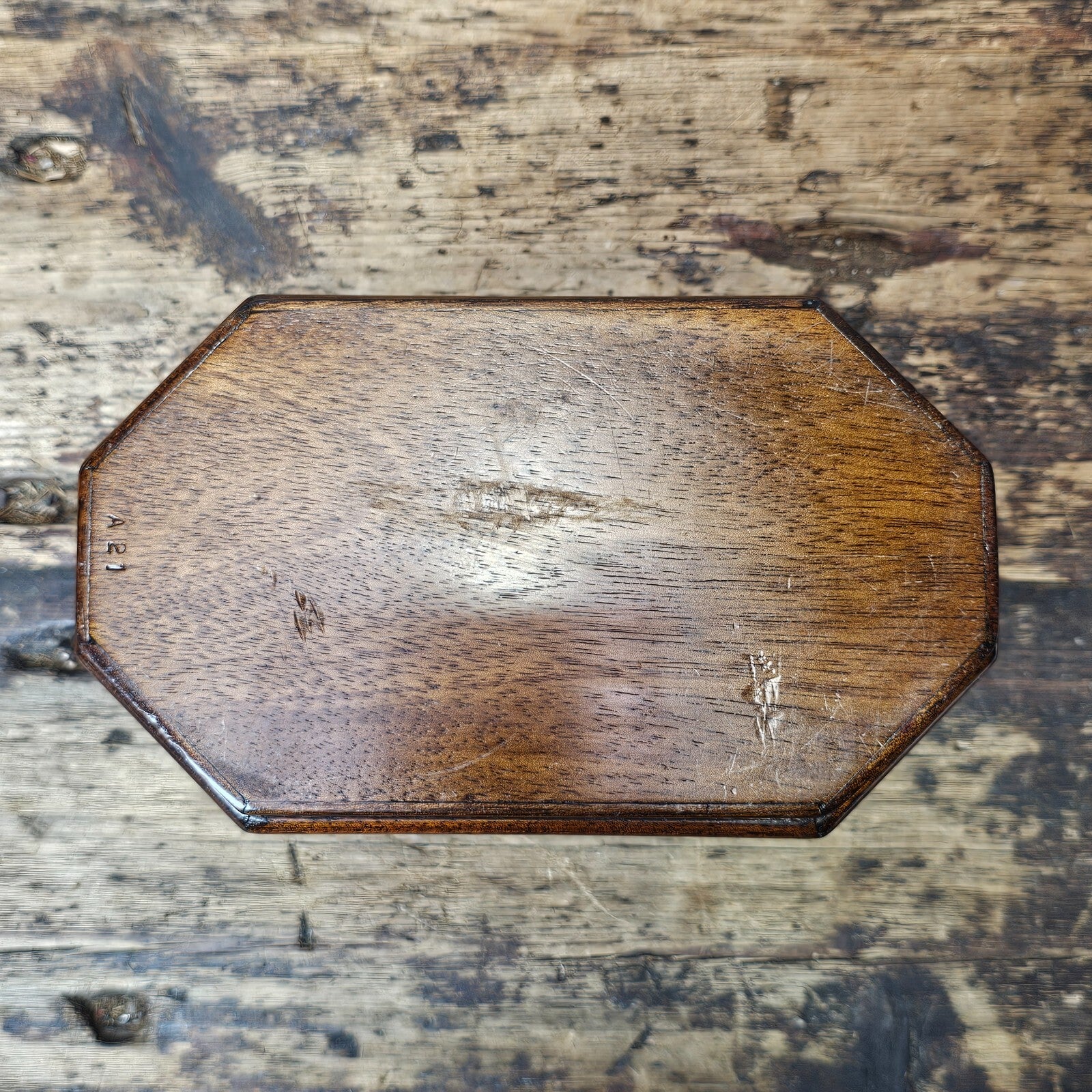 Vintage Mahogany Pen Holder (1980s)