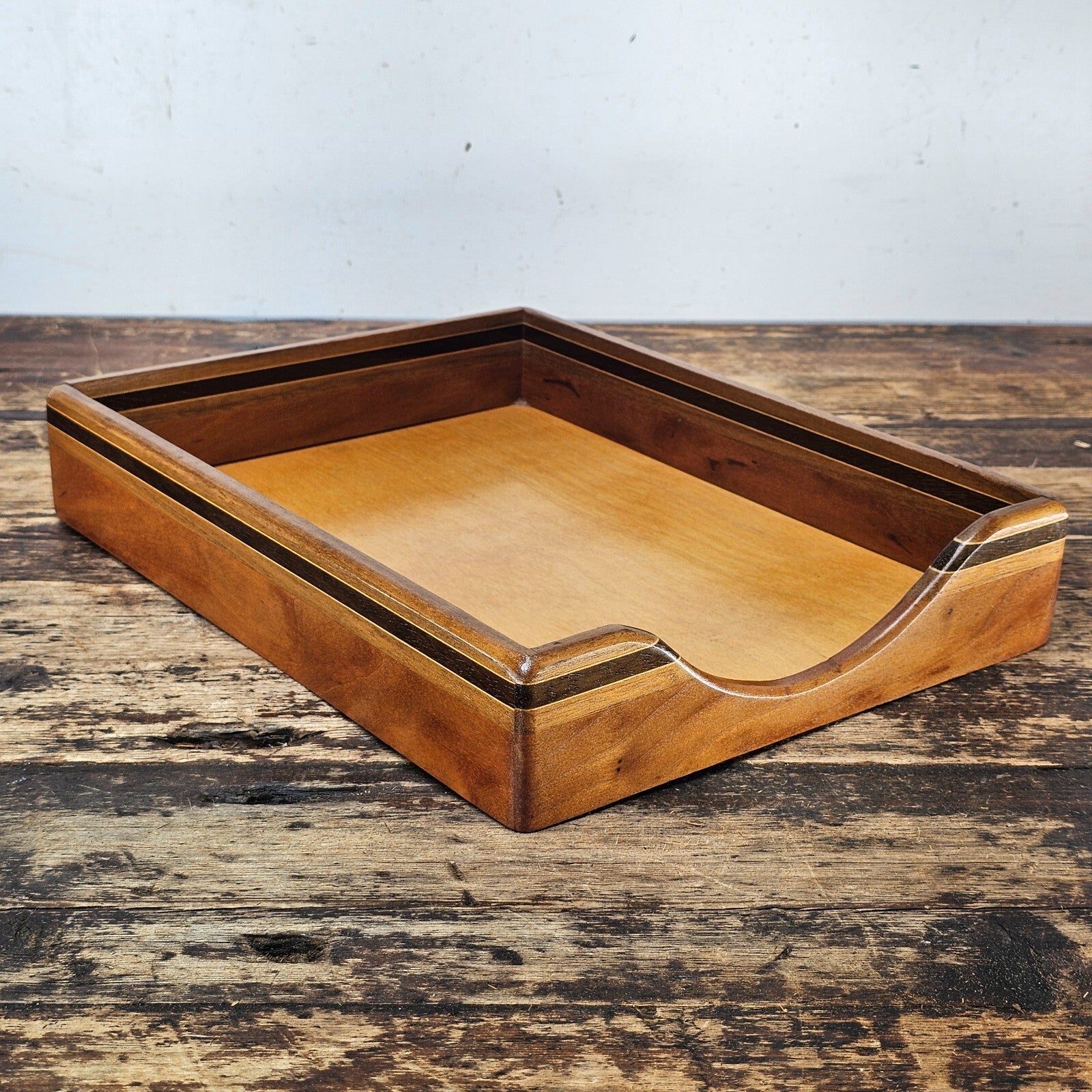 Nordic Style Vintage Wooden Document Tray