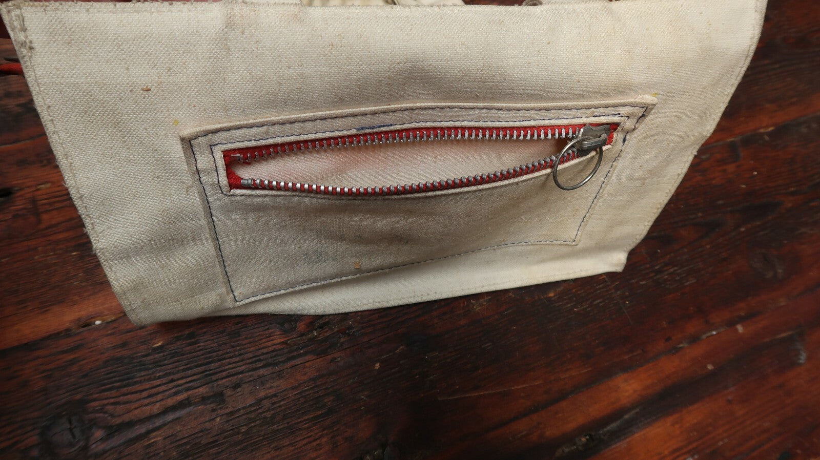 Vintage American Flag Canvas Handbag 12.5" x 8.5" x 4" Drop 9"
