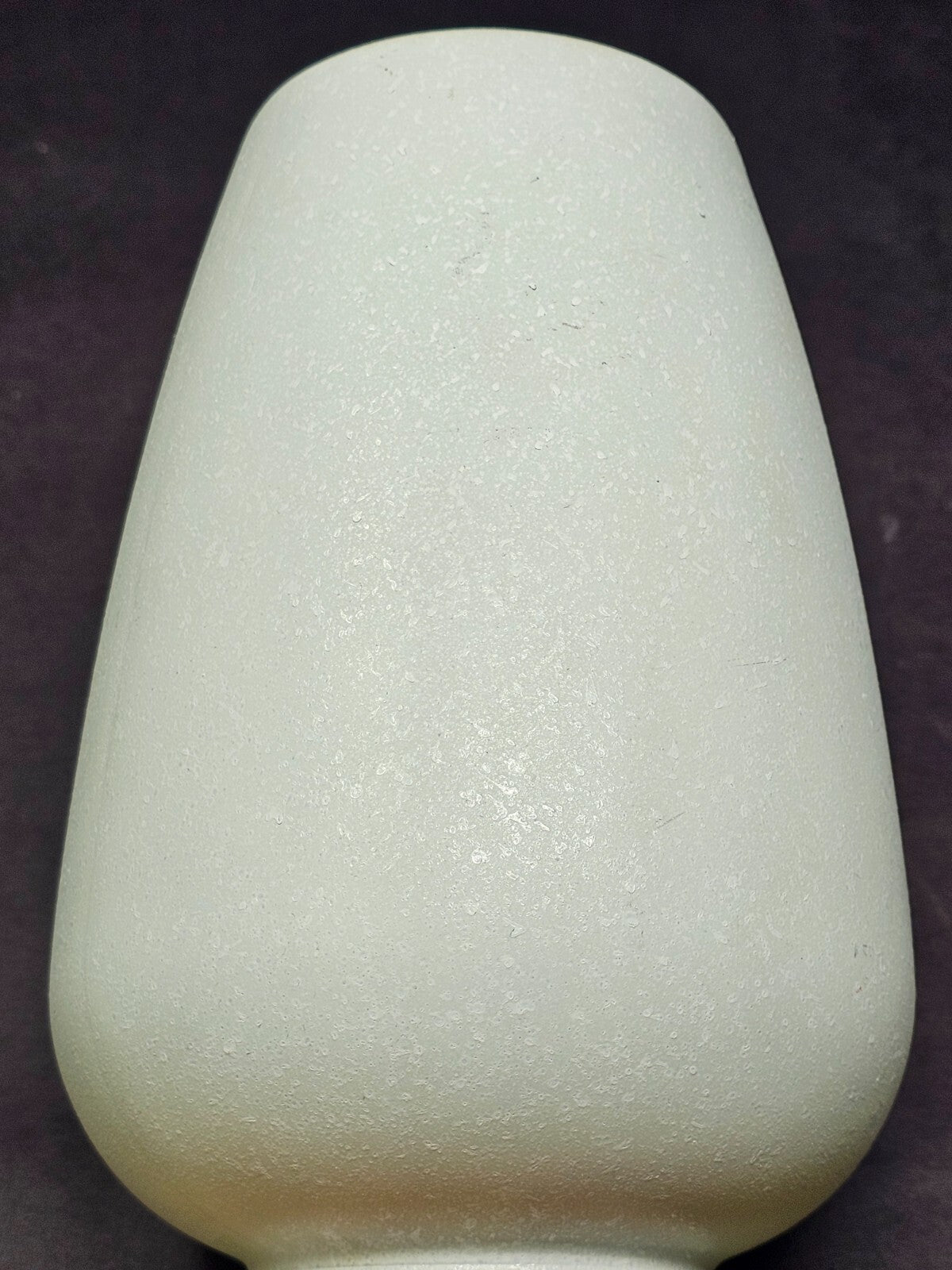 Studio Nova Portugal White Speckled Glass Vase 9"H 1980s