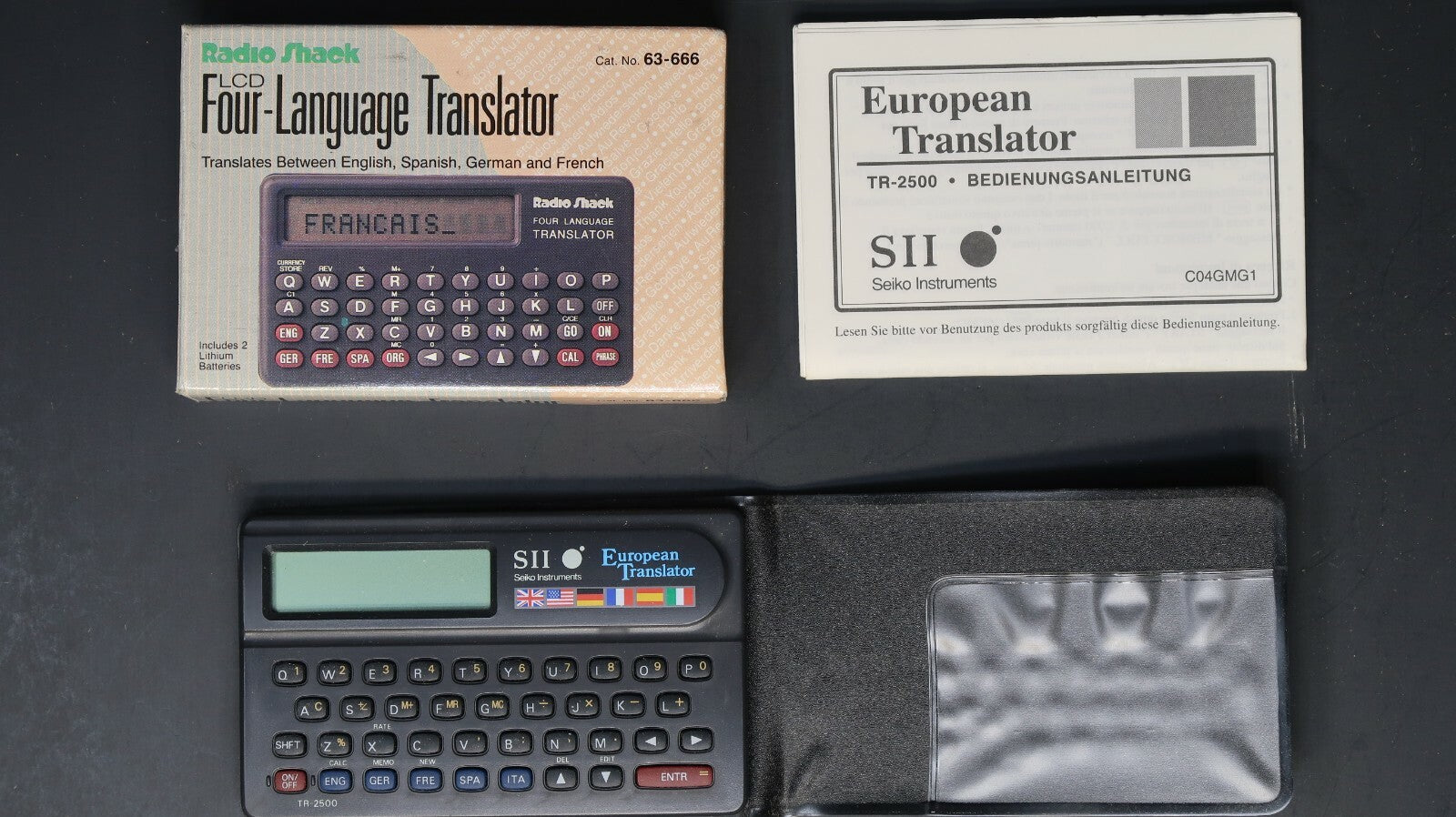 Radio Shack Four Language Translator 63-666 With Box and Manual