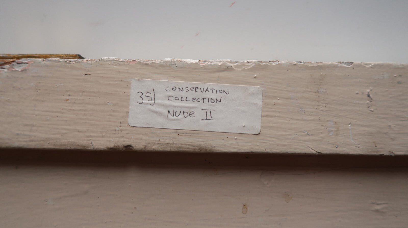 Hand Painted On Wood Cabinet Door Signed by Daniel Velazquez " Nude II " 2000