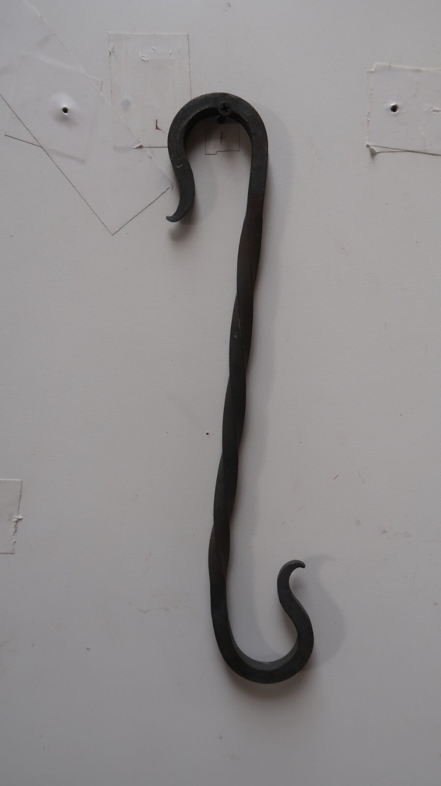 Hand Forged 13.85" Iron S Hook Blacksmith Vintage