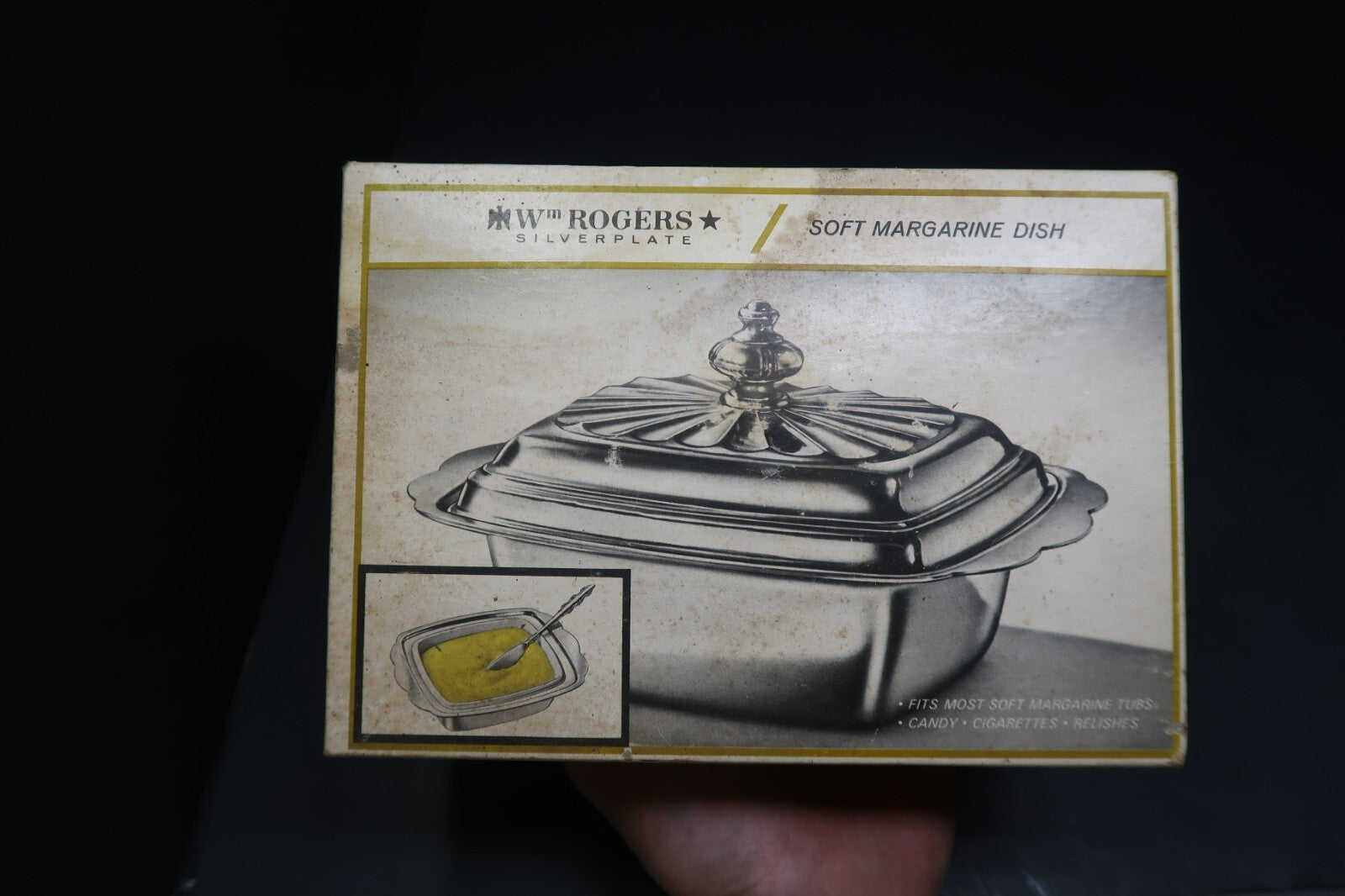 Wm Rogers Silverplate Soft Margarine Dish Candy & Relish Server