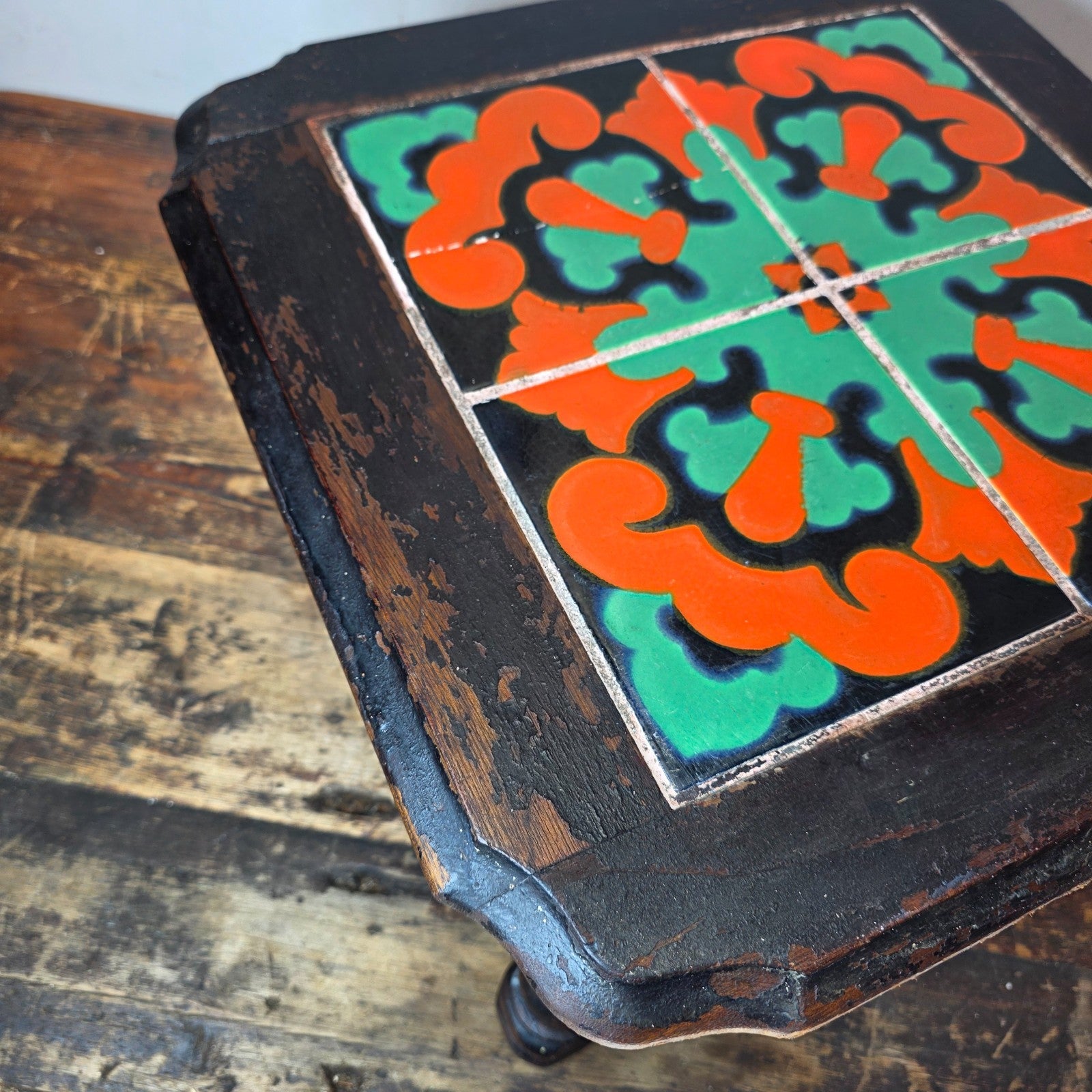 Antique Tile Top Table Sterling Furniture Santa Monica/Taylor Style California