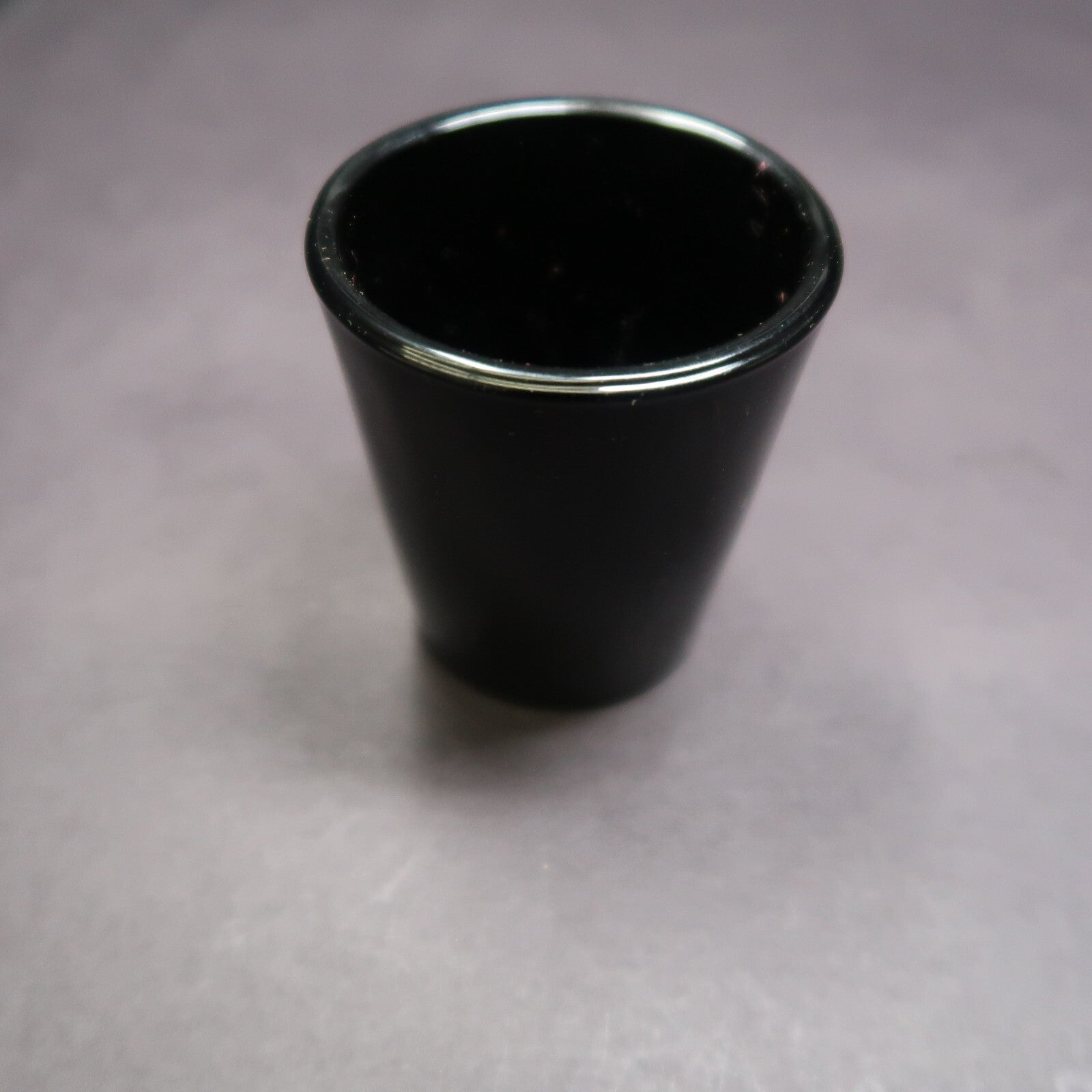 Jack Daniels Black Shot Glass Old No. 7 Gold Lettering H 2.3"