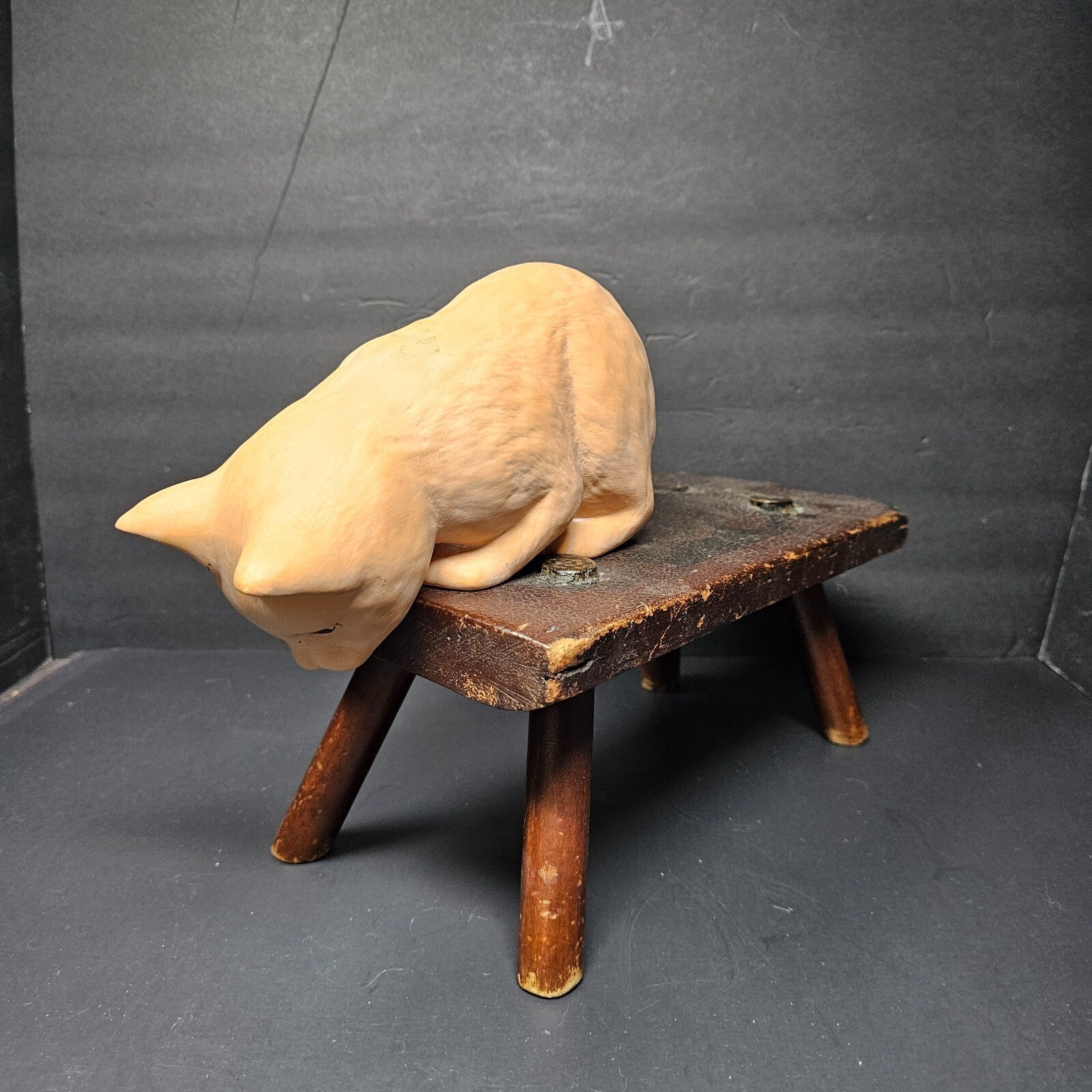 Porcelain Cat Kitty Figurine Vintage By Konopa Ceramics Oregon