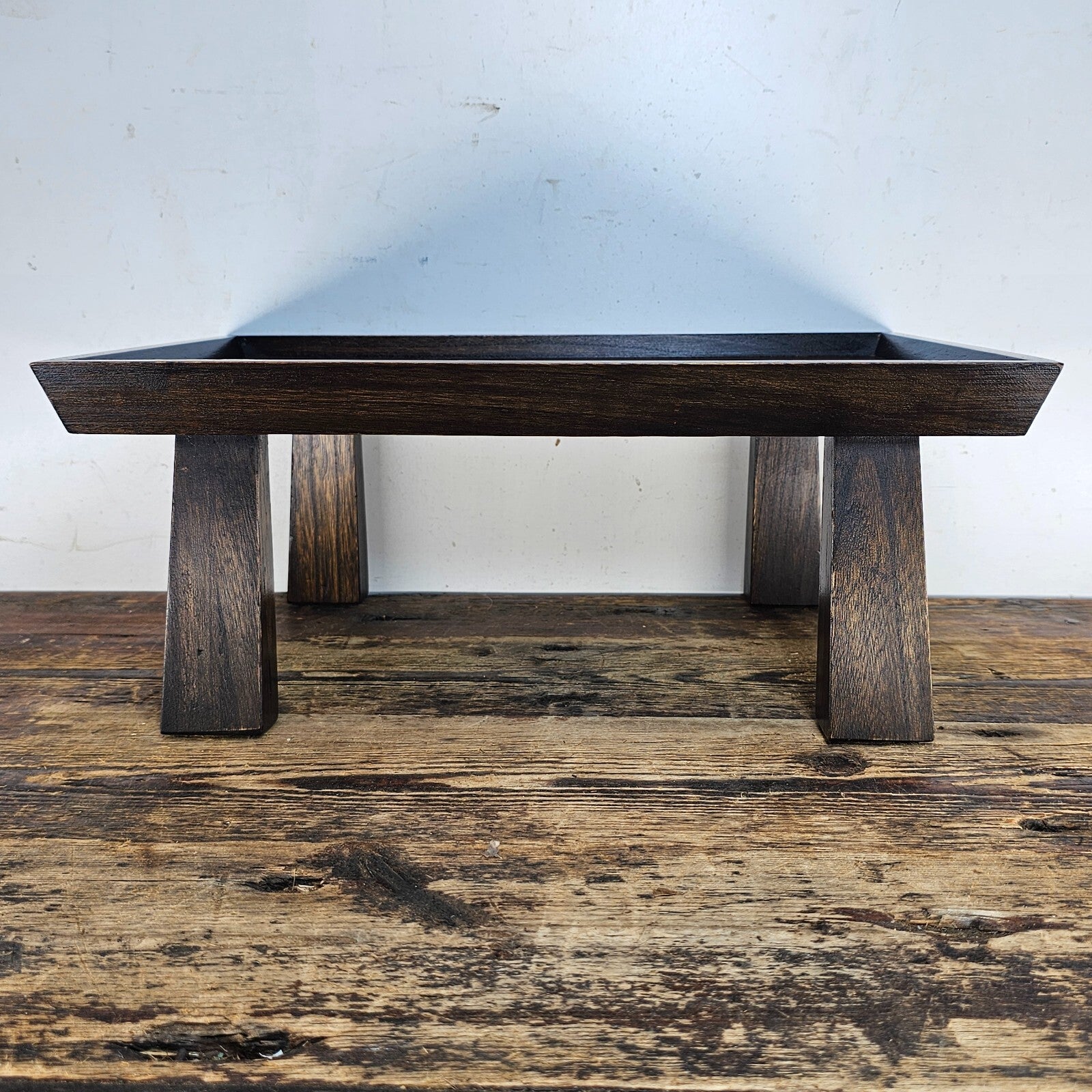 Vintage Japanese Hinoki Wooden Zen Table 13"W × 11.75"D × 4.25"H (3.9 lbs)