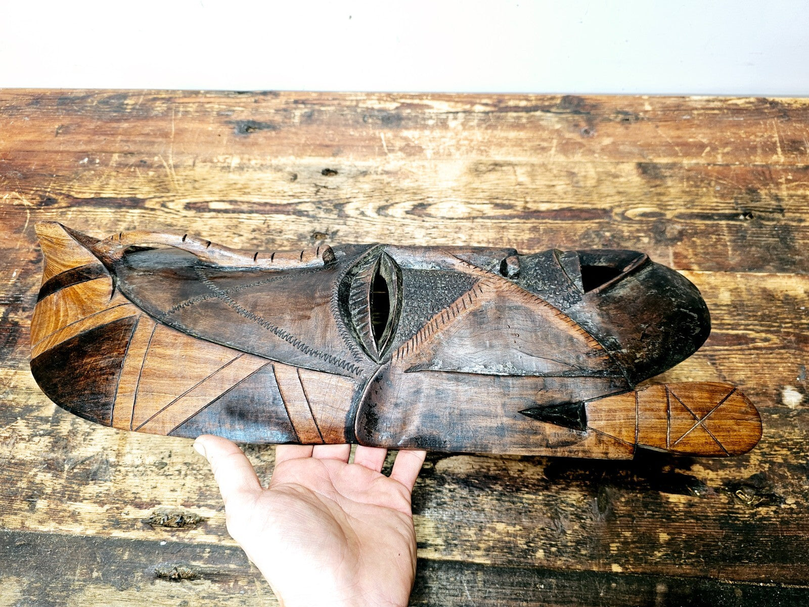 African Carved Wooden Mask - Kenya / East Africa