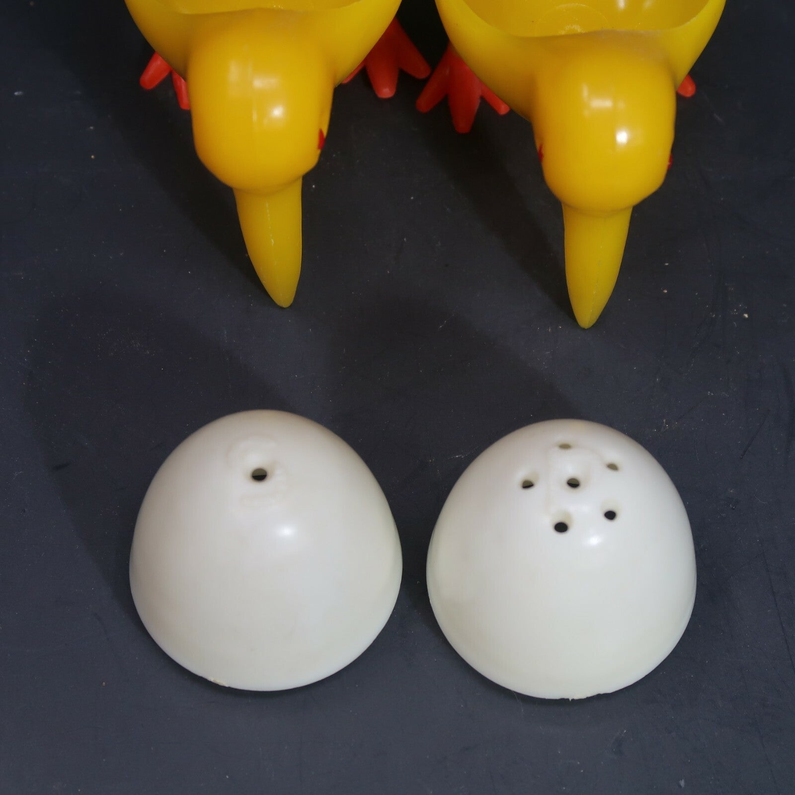 1960's Cute Vintage Yellow Birds and Eggs Salt and Pepper Shakers Plastic