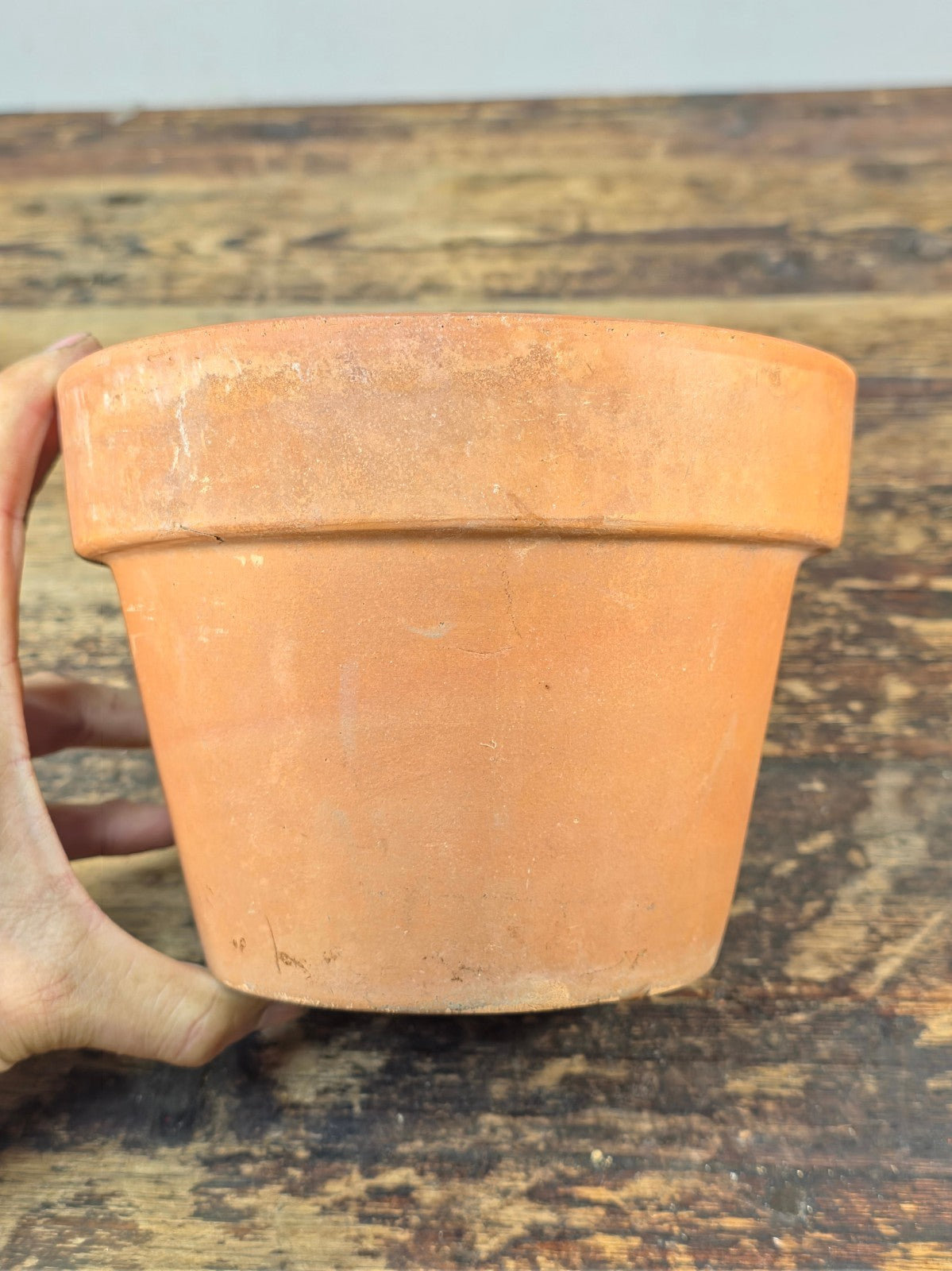Vintage Unglazed Terracotta Planter Pot – VAS-TREV Italy – 7" Dia