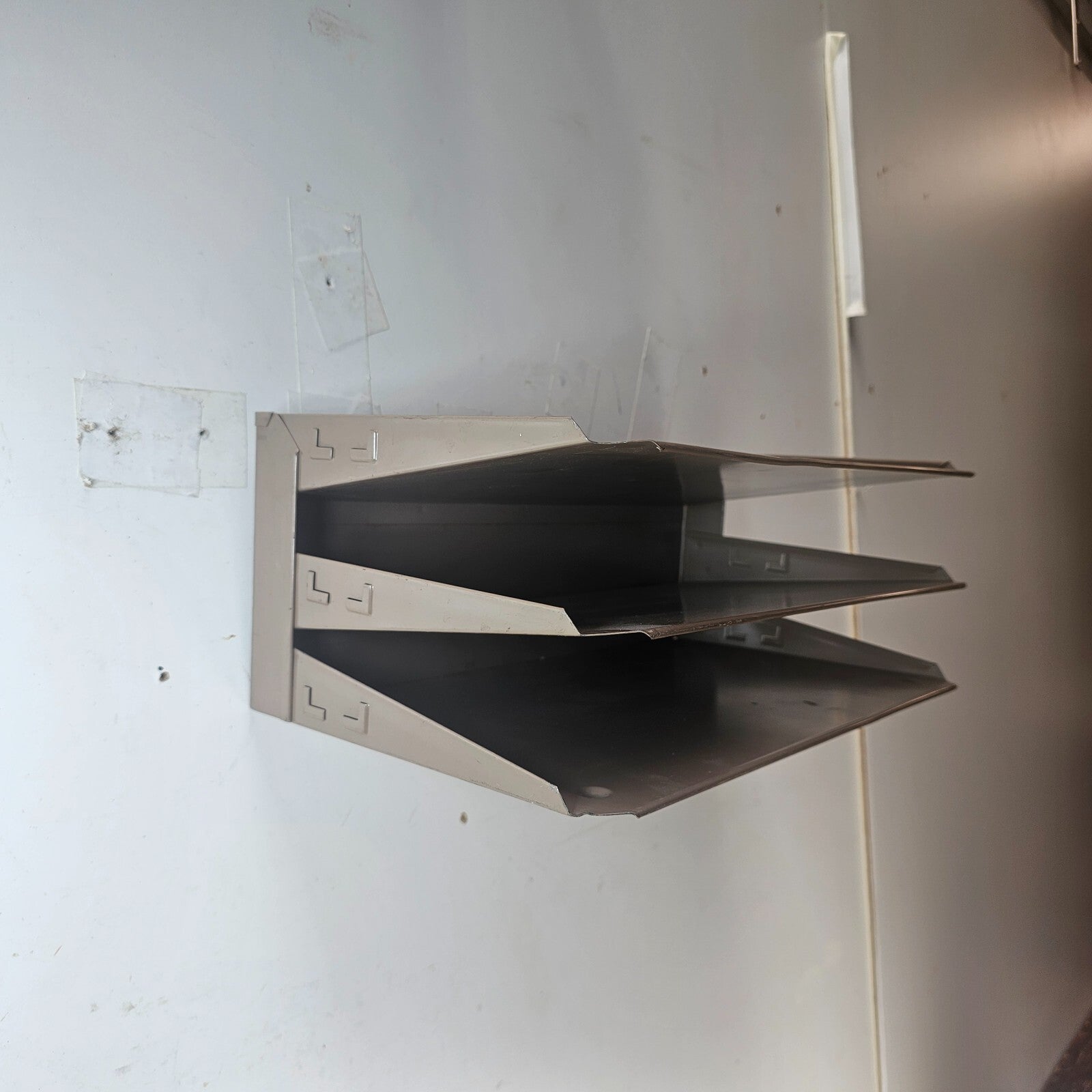 Vintage 3-Tier Wall-Mounted / Desktop Steel File Organizer