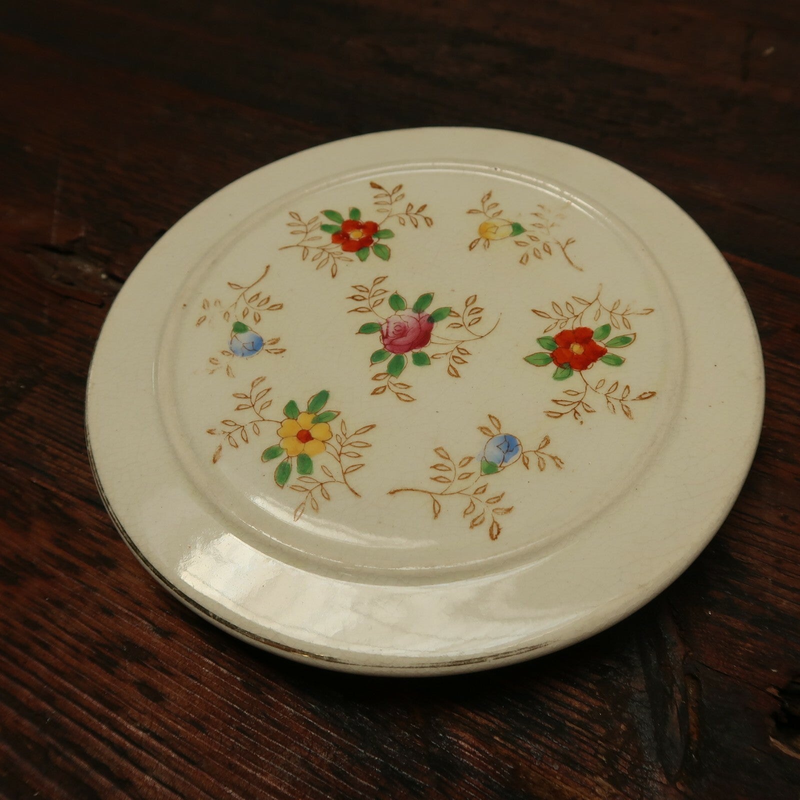 Set of 2 Hand Painted Floral Porcelain Plates Made in Japan