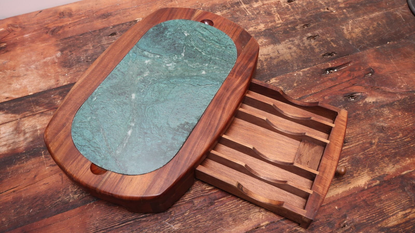 Vintage HAMPTON HOUSE Marble Cheese Board (Board Only No Cutlery Set)