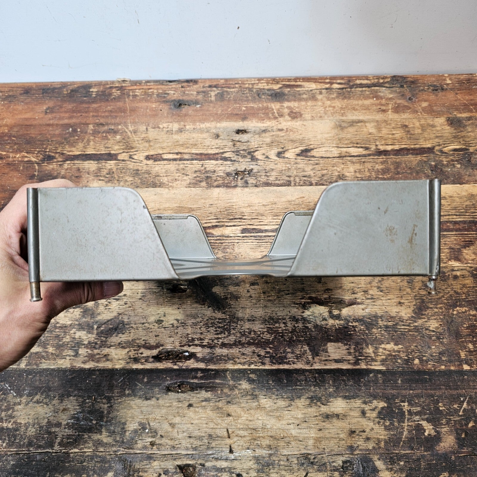 Vintage Y and E Metal Desk Tray Organizer
