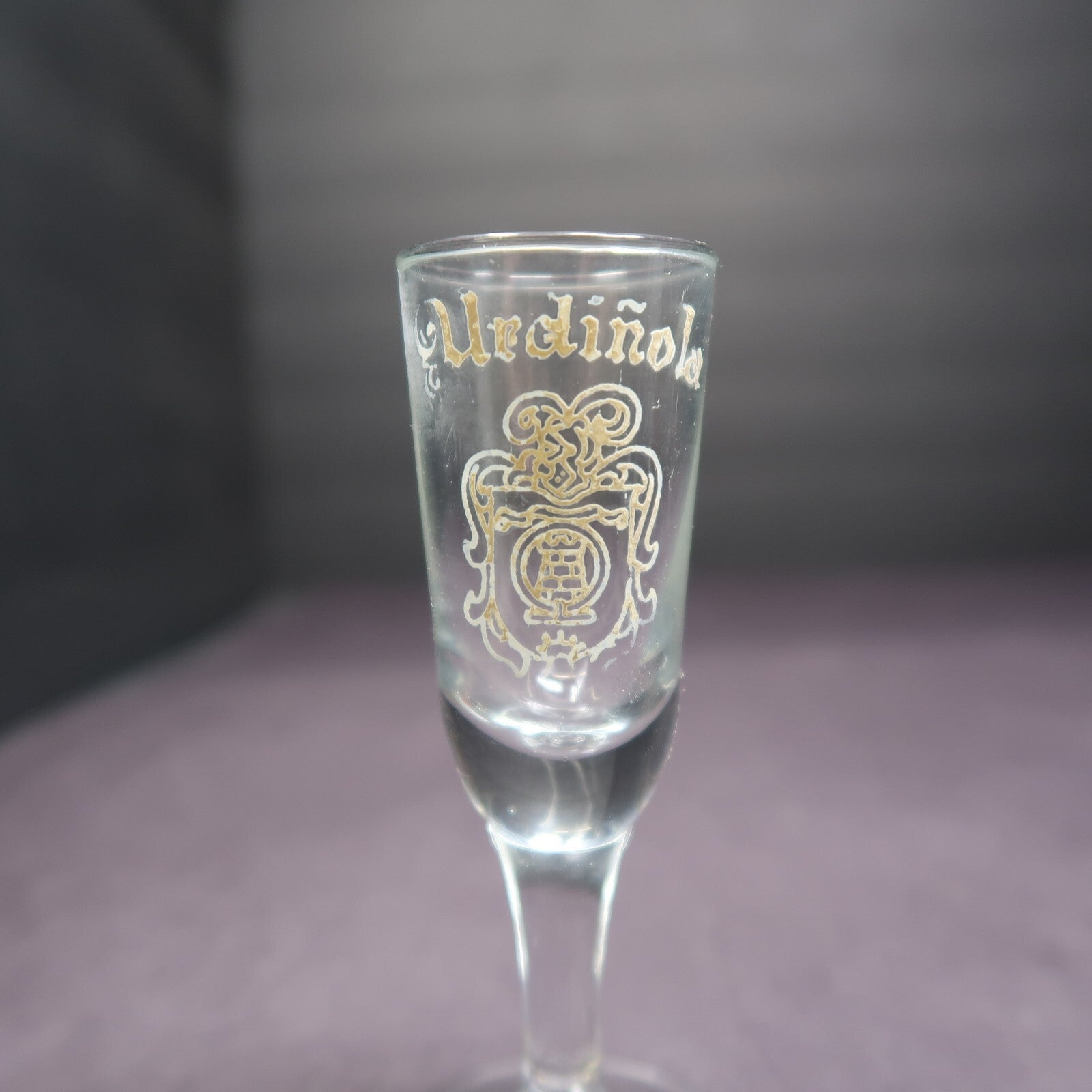 Vintage Urdinola Conac Shot Glass Stemware H 3.7"